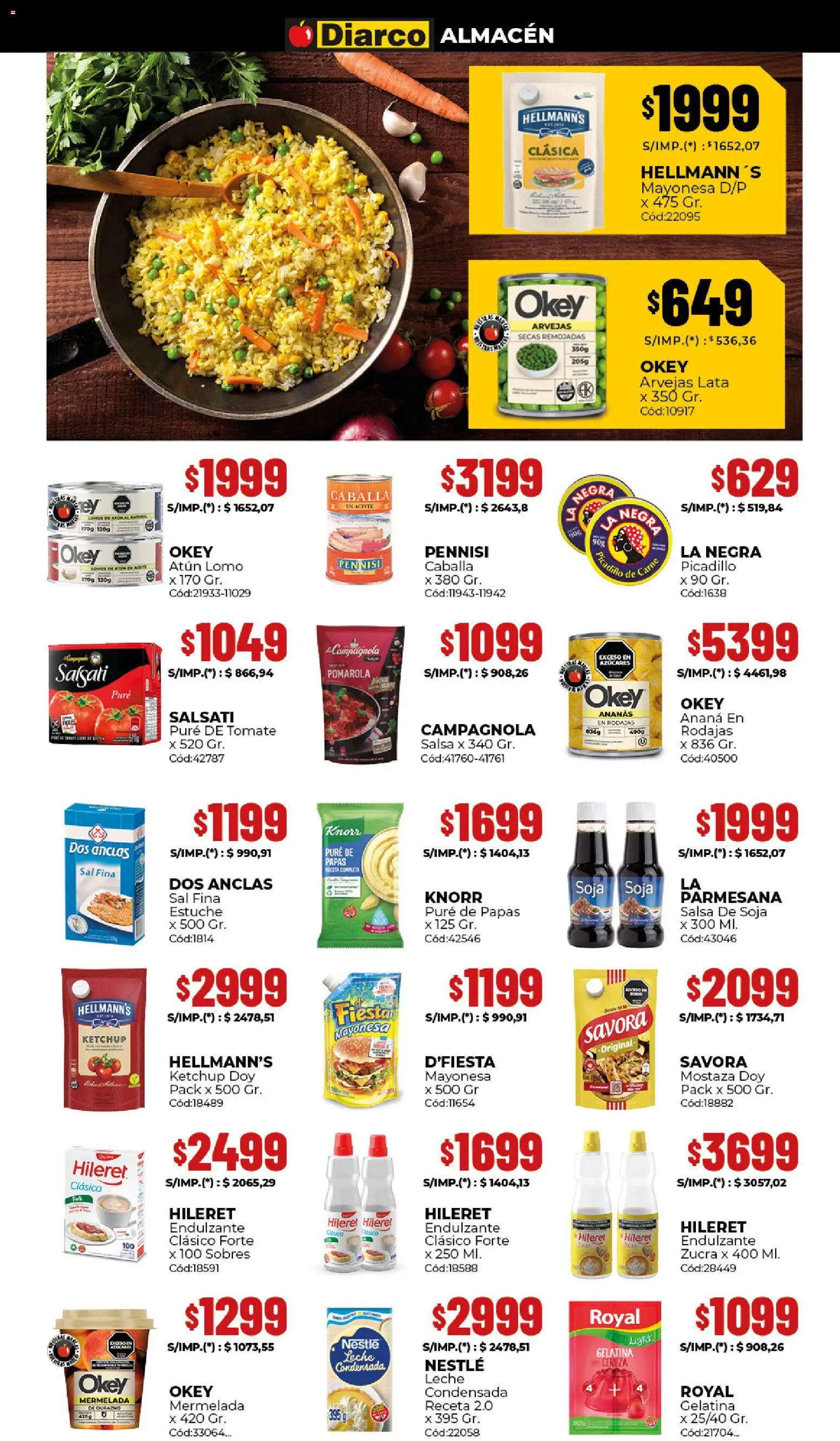 Diarco - Ofertas  │ válido desde el 24.11.2025 | Página: 3 | Productos: Mostaza, Sal, Tomate, Picadillo
