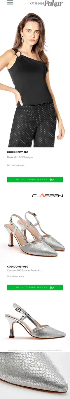 Vista previa de SC Pakar catálogo Vámonos De Fiesta, nuevo folleto de la tienda, válido en México a partir del 21.11.2025 | Página: 10 | Productos: Blusa