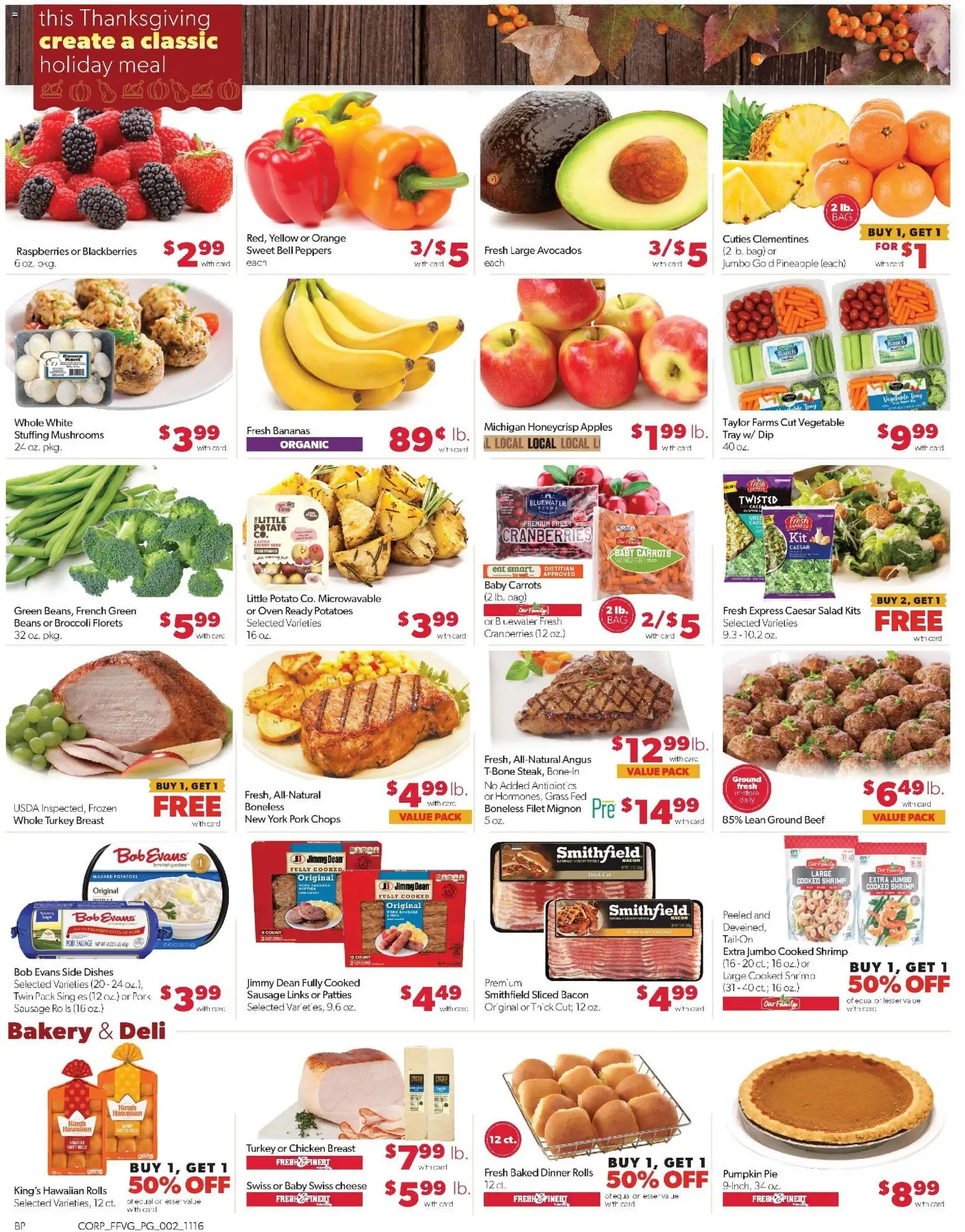 Family Fare Weekly Ad - MI - valid from 16.11.2025 | Page: 3 | Products: Broccoli, Apples, Pumpkin Pie, Oven
