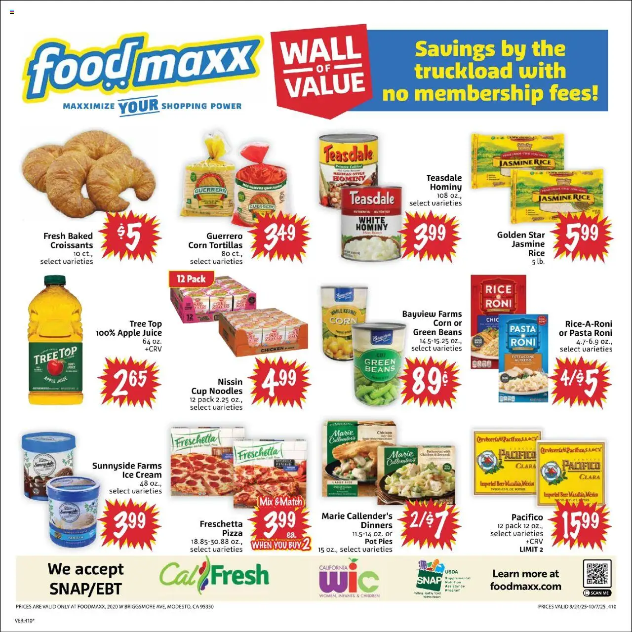 FoodMaxx Weekly Ad - CA - valid from 24.09.2025 | Page: 2 | Products: Pizza, Nuts, Cream, Ice cream