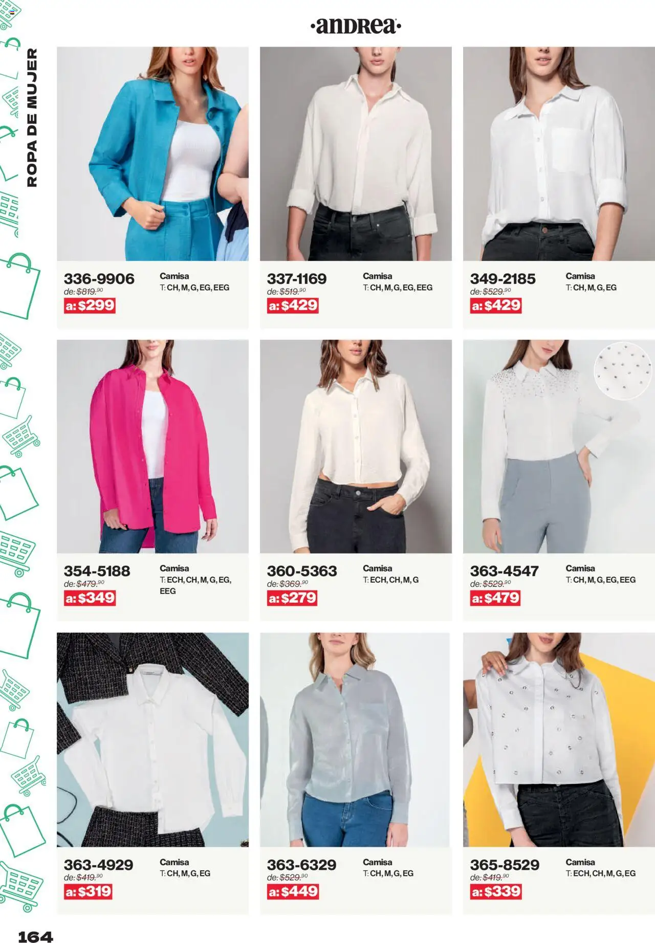 Nuevas ofertas de Andrea válidas en toda la República Mexicana desde el 10.08.2025. ¡Encuentra las mejores ofertas en Andrea - Catálogo Outlet! | Página: 164 | Productos: Camisa, Ropa