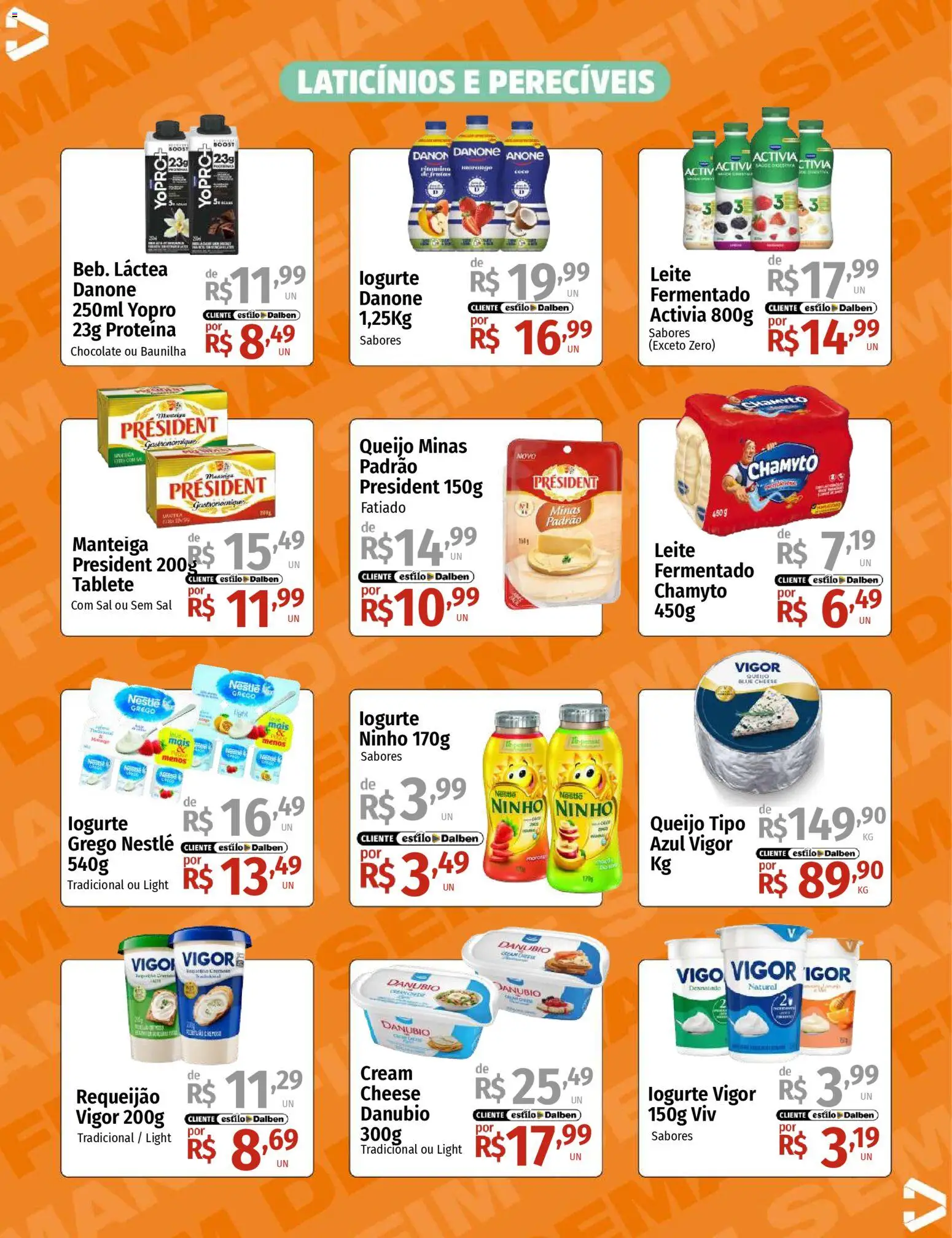Supermercado Dalben Folheto - válido de 17.04.2026 | Página: 9 | Produtos: Leite, Queijo, Chocolate, Sal