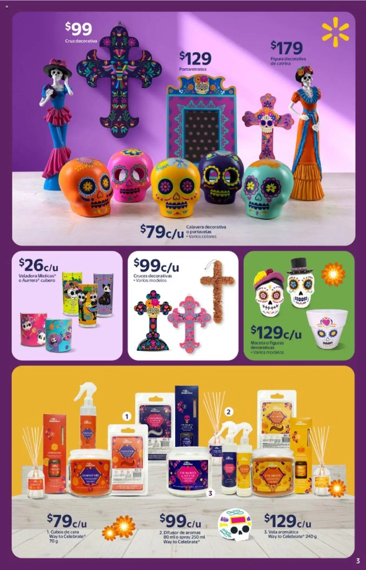 Nuevas ofertas de Walmart válidas en toda la República Mexicana desde el 14.10.2025. ¡Encuentra las mejores ofertas en  Walmart - Folleto Precios bajos todos los días! | Página: 3 | Productos: Cera, Vela, Maceta