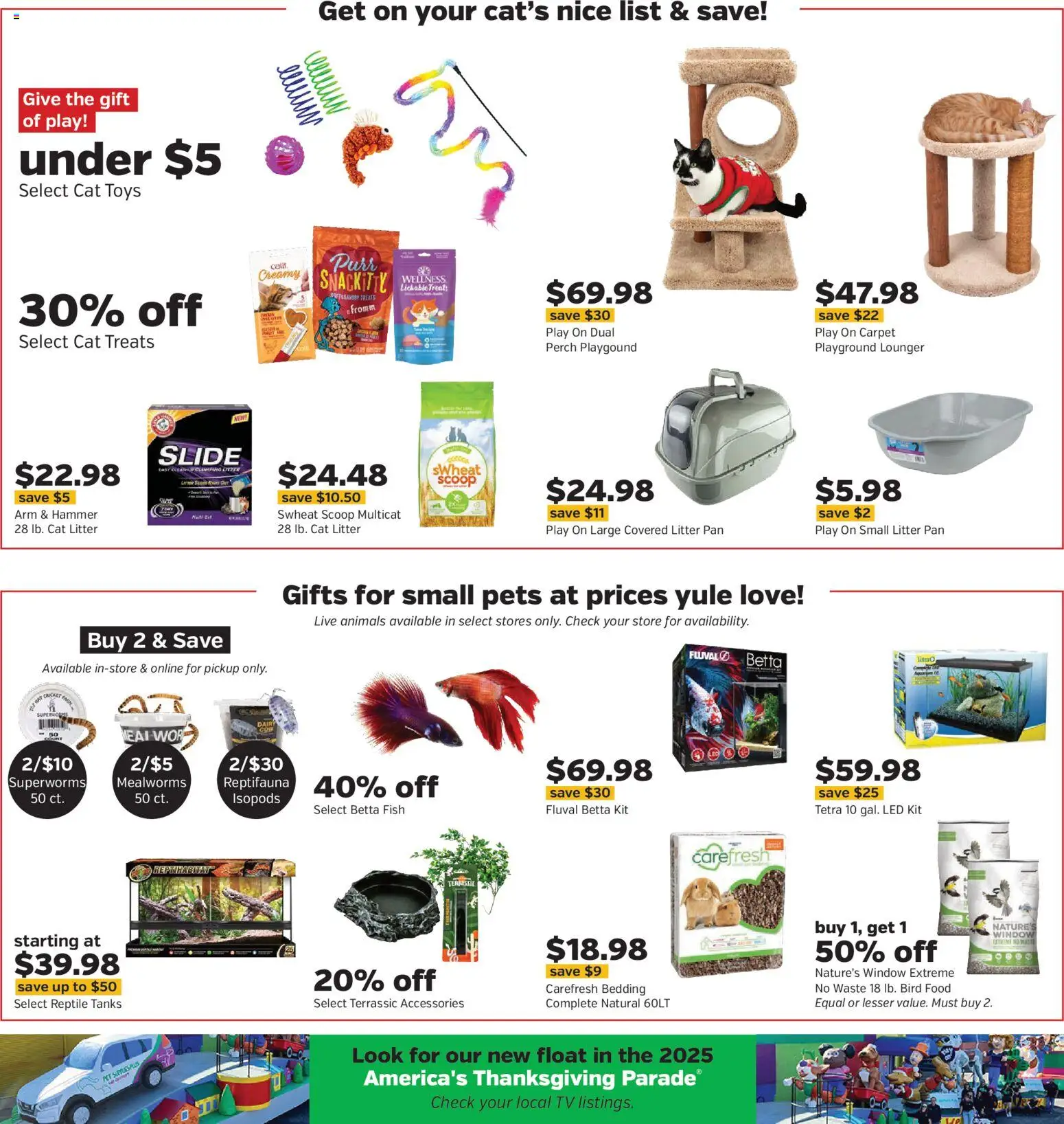 Pet Supplies Plus Weekly Ad - valid from 10.11.2025 | Page: 4 | Products: Pan, Carpet, Hammer, Fish