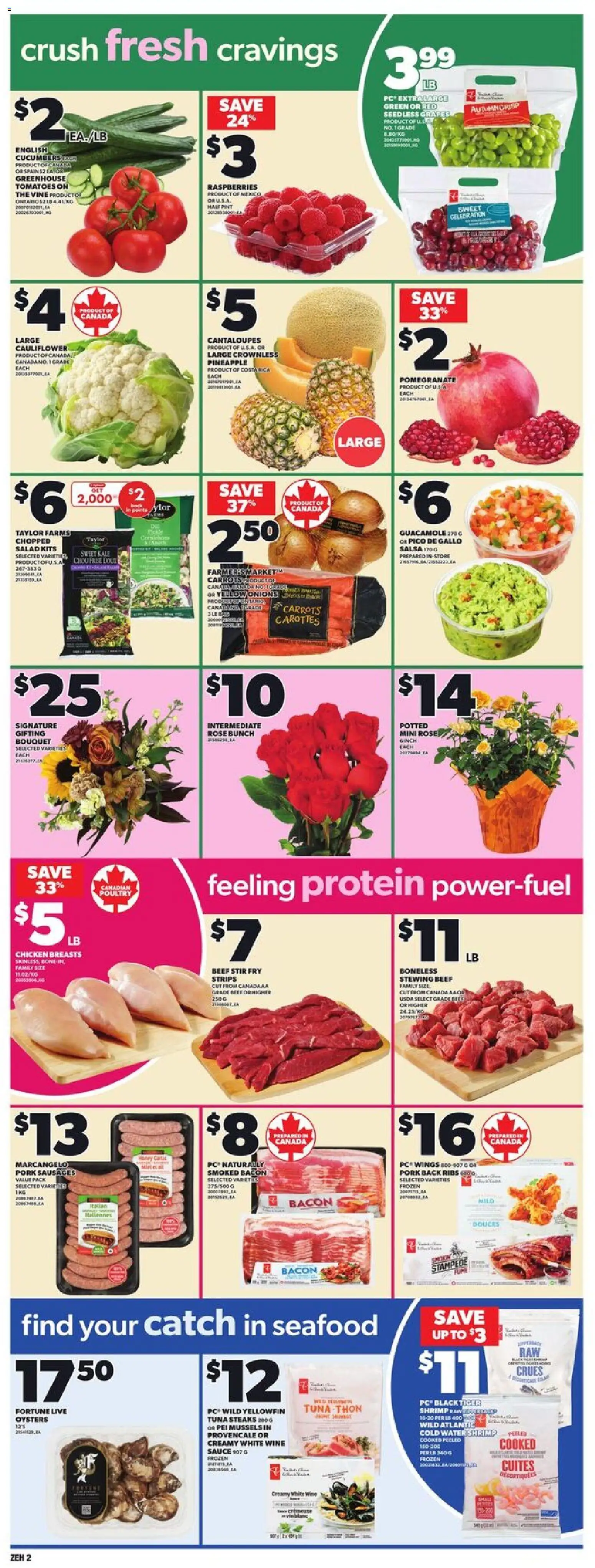 Zehrs flyer valid from 23.10.2025 | Page: 5 | Products: Pineapple, Salad, Chicken, Tomatoes