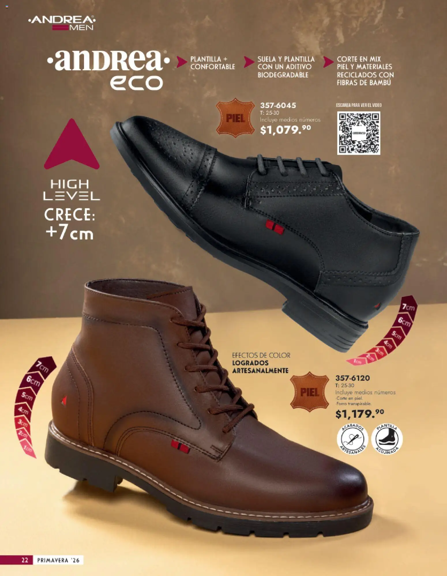 Nuevas ofertas de Andrea válidas en toda la República Mexicana desde el 25.01.2026. ¡Encuentra las mejores ofertas en Andrea catálogo Calzado Caballero! | Página: 22 | Productos: Video