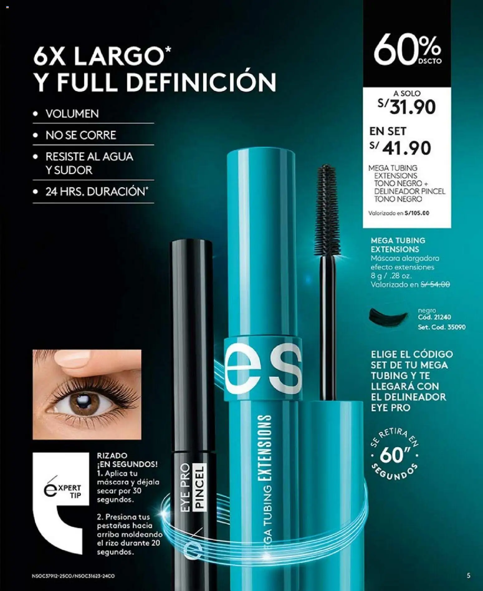 Catálogo Ésika válido desde 27.12.2025 | Página: 5 | Productos: Máscara, Delineador, Pincel, Té