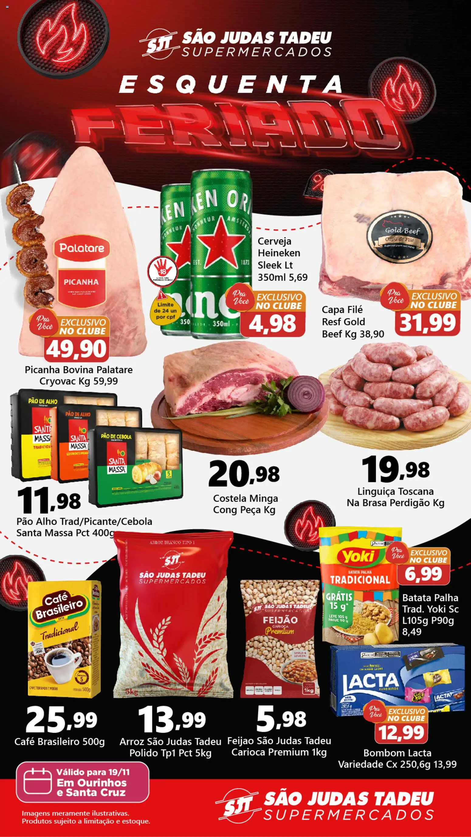 São Judas Tadeu Folheto - válido de 19.11.2025 | Página: 1 | Produtos: Cerveja, Heineken, Batata palha, Bombom