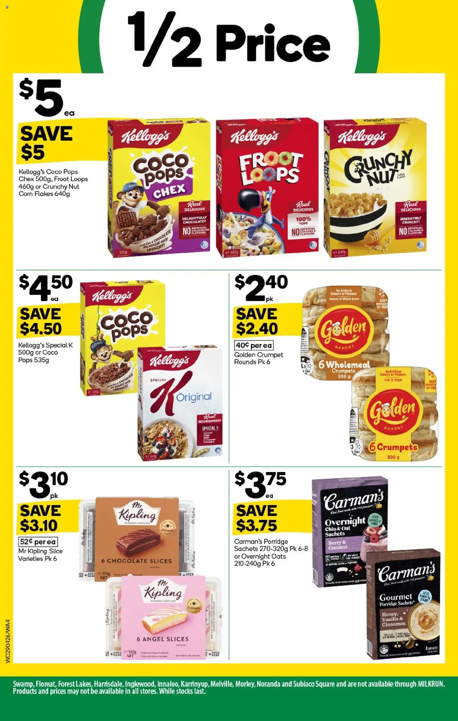 Woolworths catalogue - valid from 29.04.2026 | Page: 4 | Products: Crumpets, Chocolate, Oats, Flakes