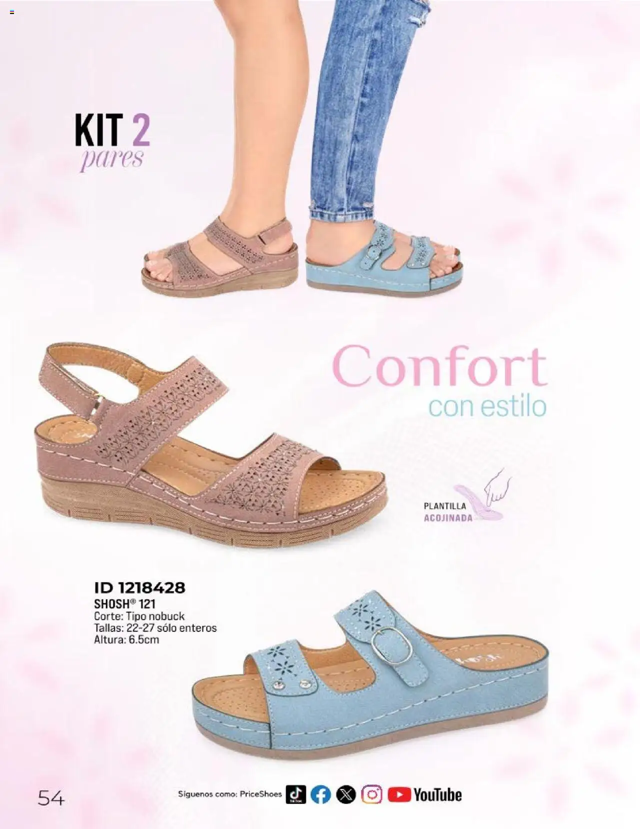 Nuevas ofertas de Price Shoes válidas en toda la República Mexicana desde el 11.03.2025. ¡Encuentra las mejores ofertas en Price Shoes catálogo Sandalias Kits 2025! | Página: 54