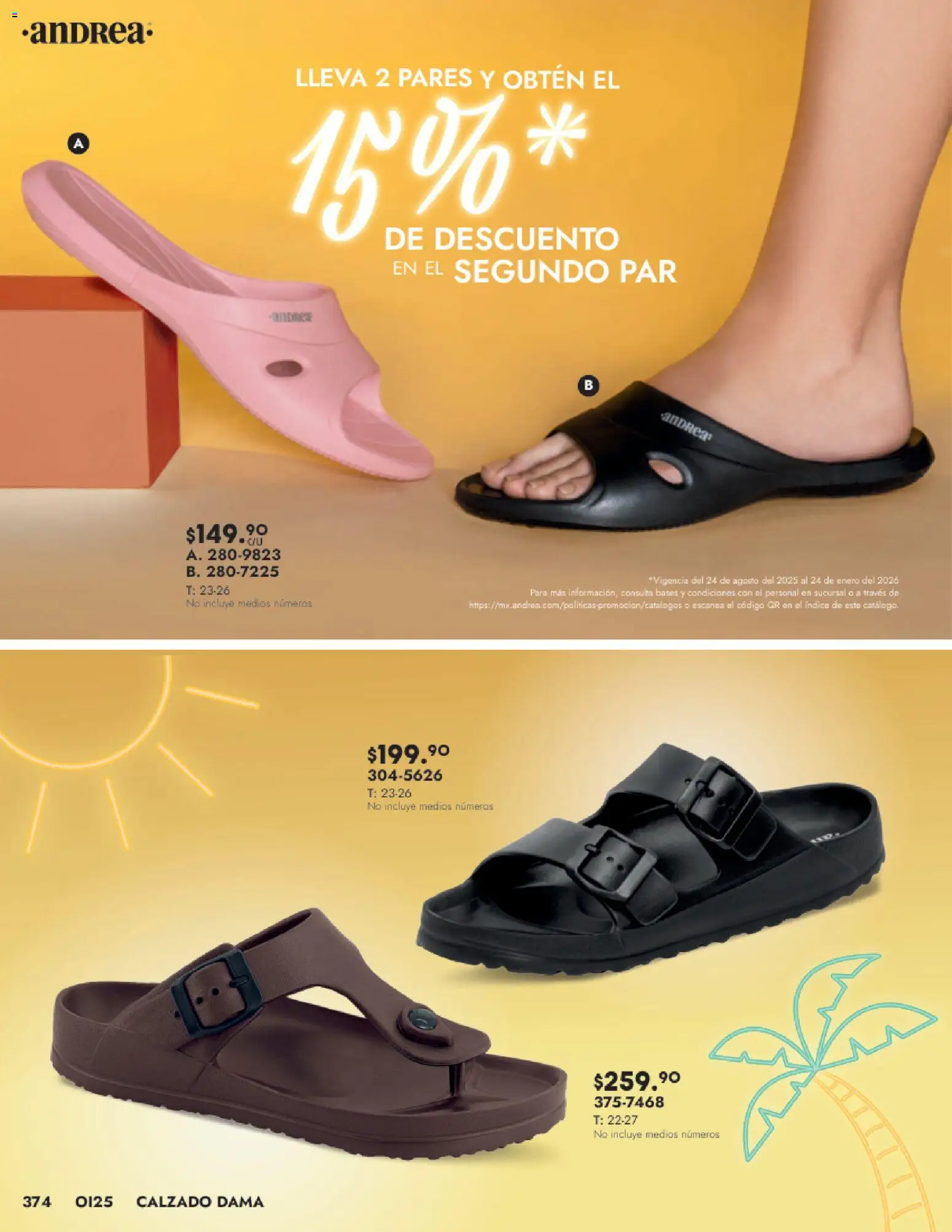 Nuevas ofertas de Andrea válidas en toda la República Mexicana desde el 24.08.2025. ¡Encuentra las mejores ofertas en Andrea - Catálogo Calzado Dama! | Página: 374
