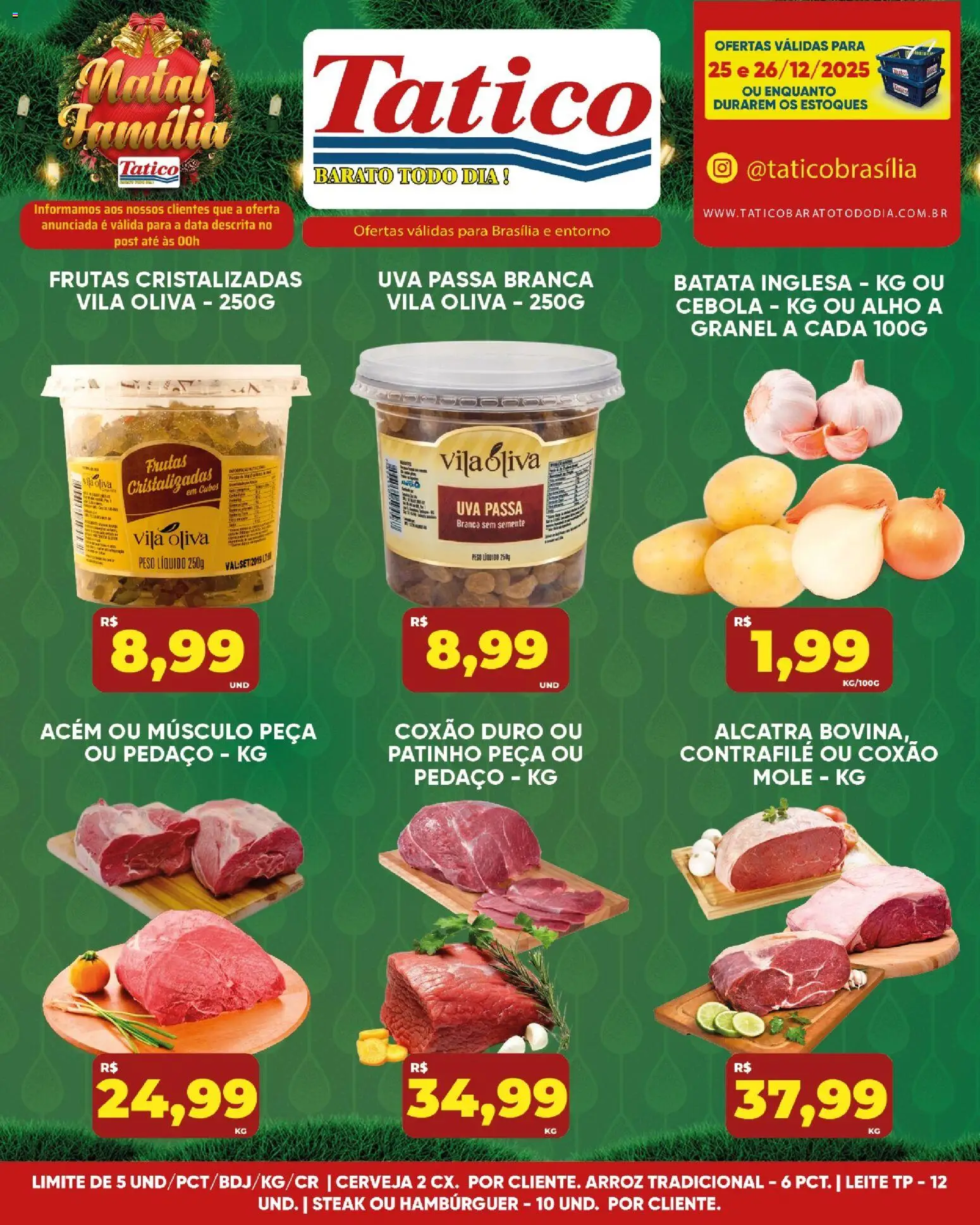 Tatico Folheto - válido de 24.12.2025 | Página: 14 | Produtos: Alho, Acém, Leite, Frutas cristalizadas