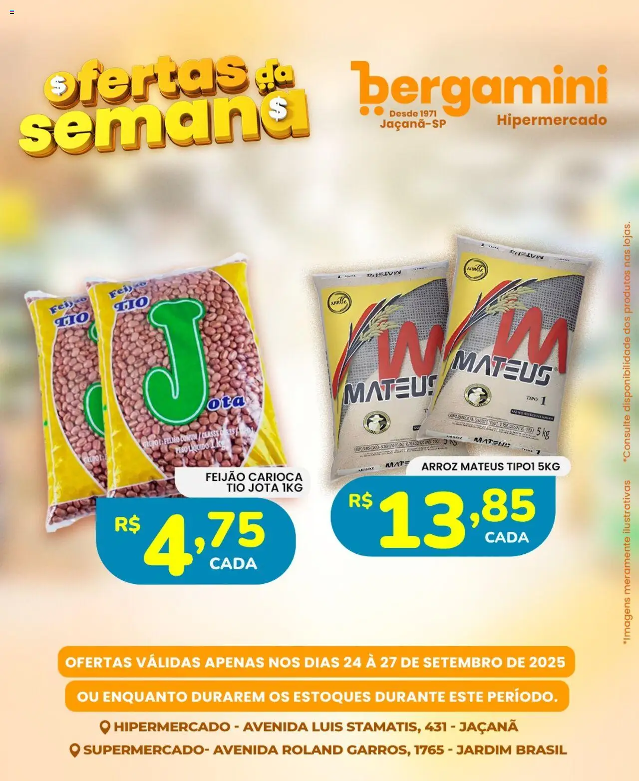 Supermercado Bergamini Folheto - válido de 24.09.2025 | Página: 6 | Produtos: Feijão, Arroz