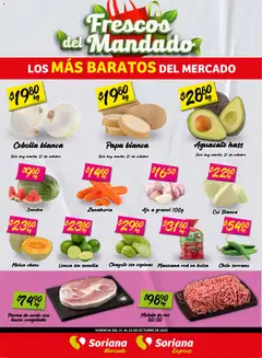 Vista previa de Soriana - Frescos del Mandado Mercado: BCS, Son y Sin, nuevo folleto de la tienda, válido en México a partir del 21.10.2025