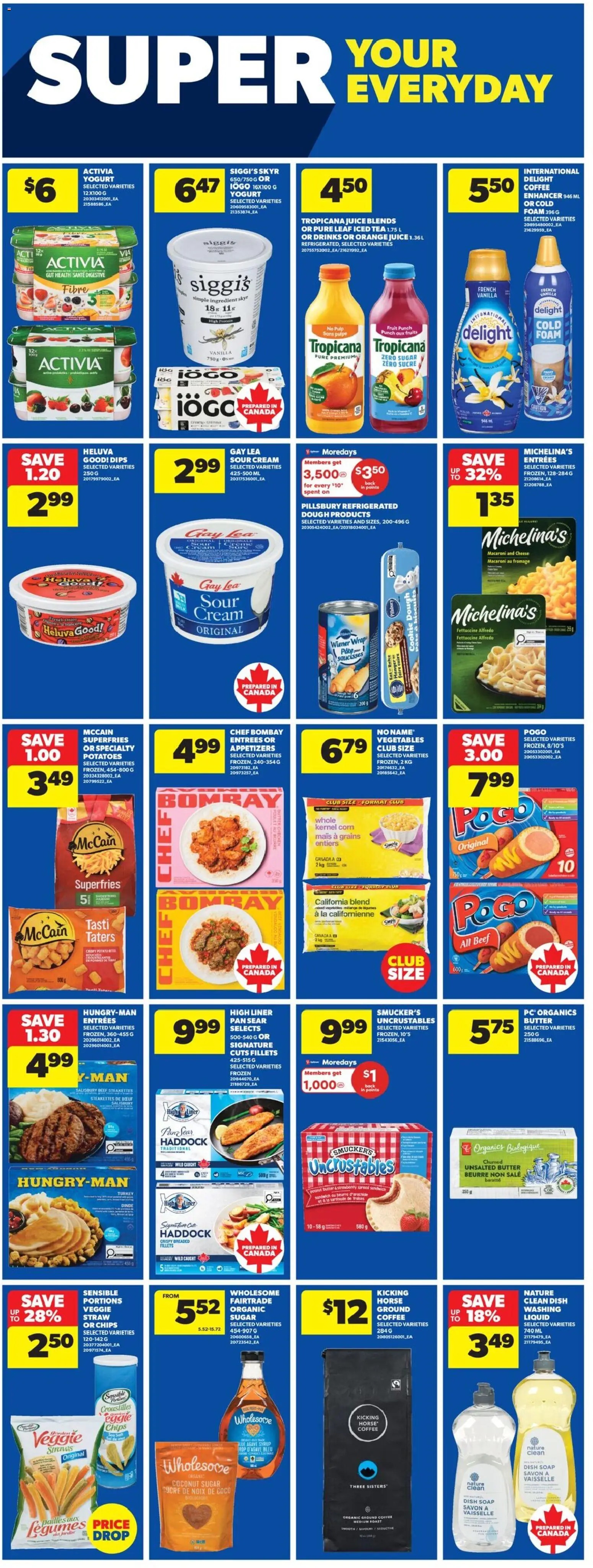 Real Canadian Superstore flyer valid from 19.03.2026 | Page: 23 | Products: Chips, Cream, Potatoes, Coffee