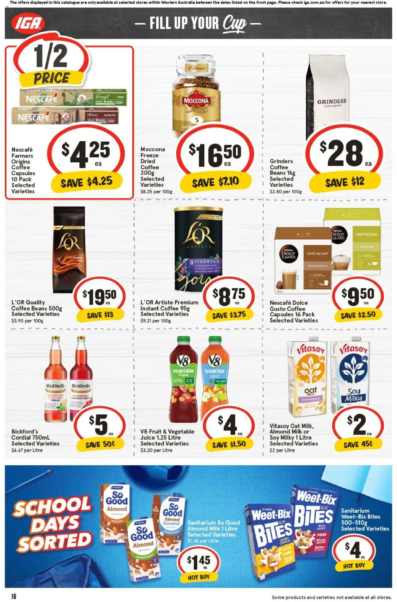 IGA catalogue - valid from 22.10.2025 | Page: 19 | Products: Juice, Lemon, Raspberry, Moccona