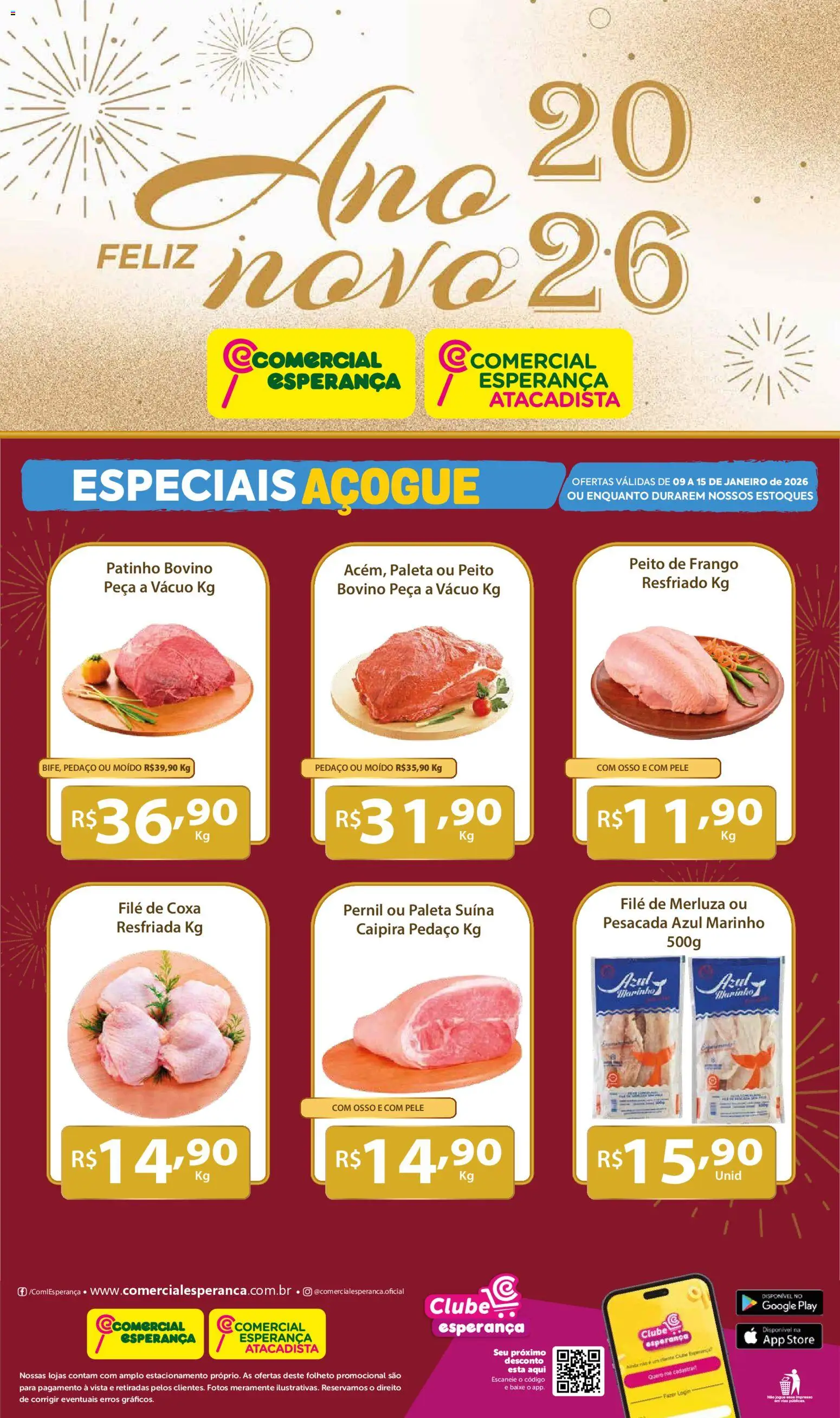 Comercial Esperança Folheto - válido de 09.01.2026 | Página: 5 | Produtos: Pernil, Frango, Peito de frango