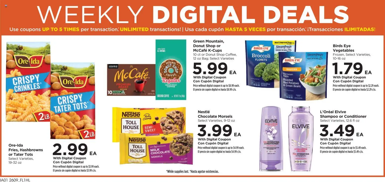 Food 4 Less Weekly Ad - valid from 01.04.2026 | Page: 2 | Products: Conditioner, Chocolate, Potatoes, Vegetables