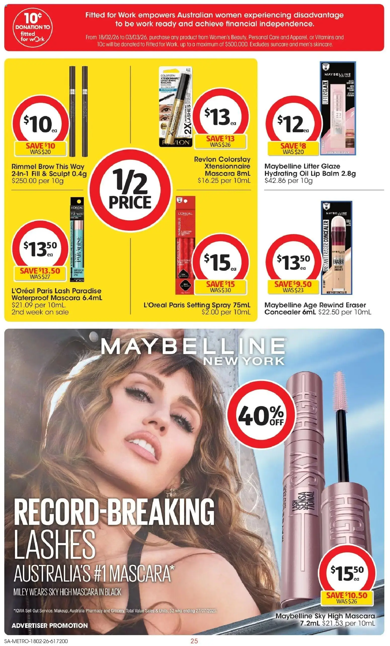 Coles catalogue - valid from 18.02.2026 | Page: 25 | Products: Concealer, Light, Hat, Setting spray