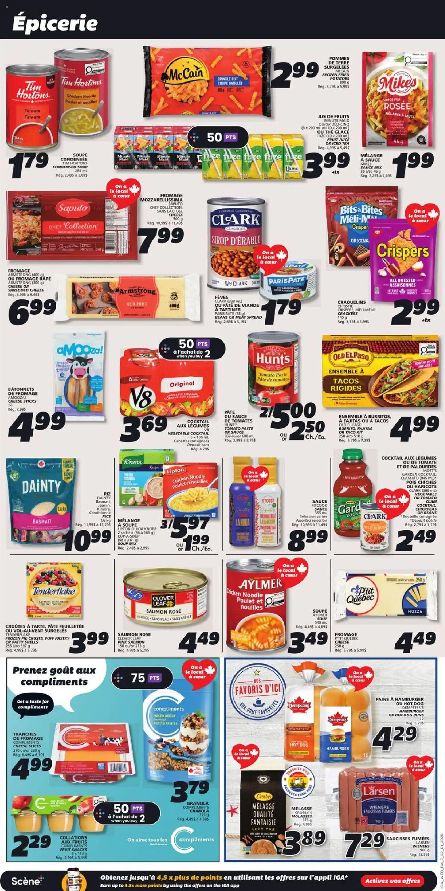 IGA flyer valid from 22.01.2026 | Page: 9 | Products: Rice, Potatoes, Cheese, Chicken