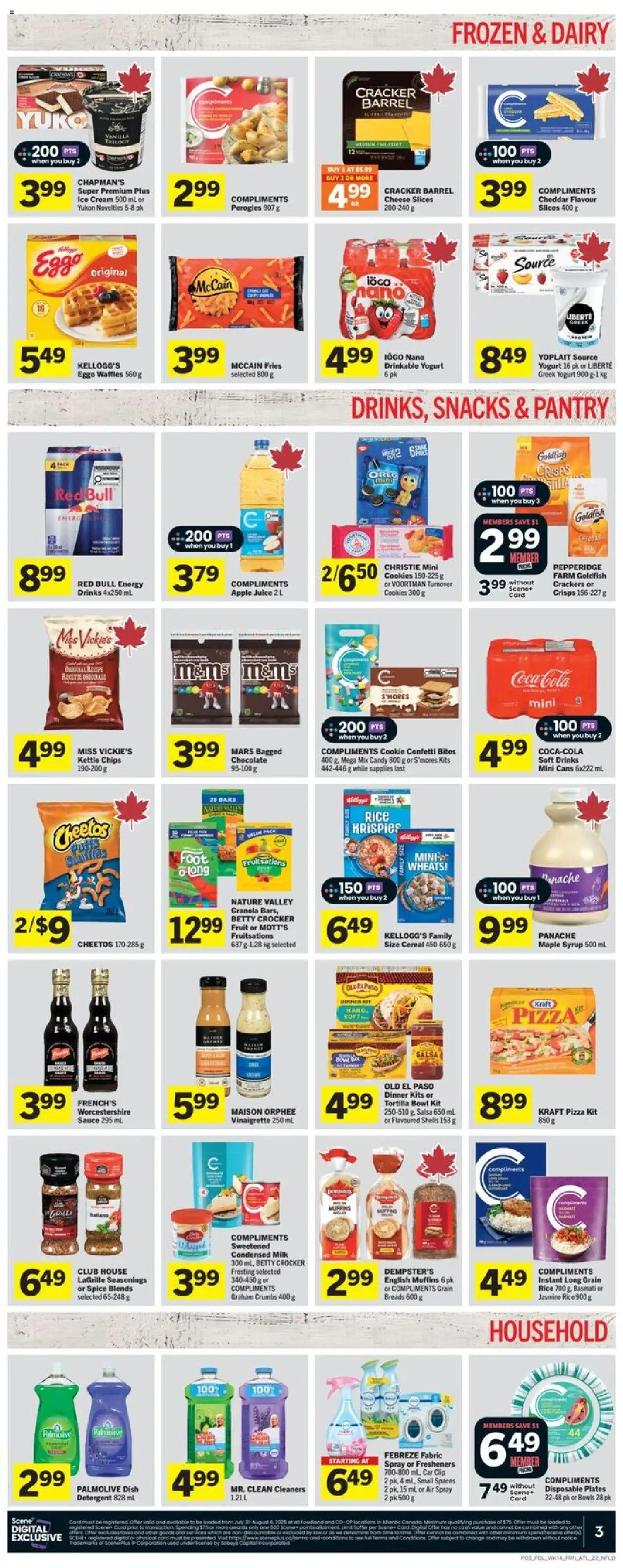 Foodland flyer valid from 31.07.2025 | Page: 4 | Products: Cream, Ice cream, Kettle, Pizza