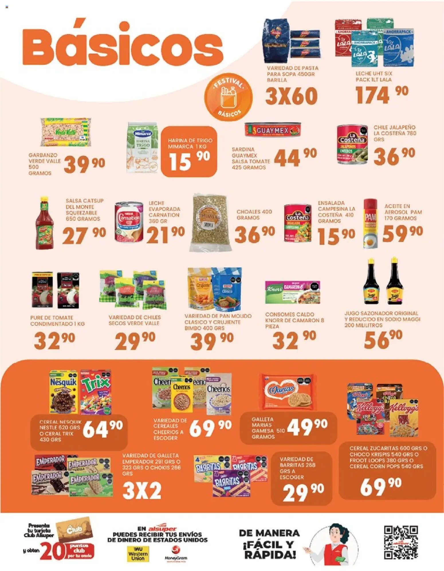 Nuevas ofertas de Alsuper válidas en toda la República Mexicana desde el 31.03.2026. ¡Encuentra las mejores ofertas en Alsuper folleto Durango! | Página: 3 | Productos: Tomate, Leche, Pasta, Catsup