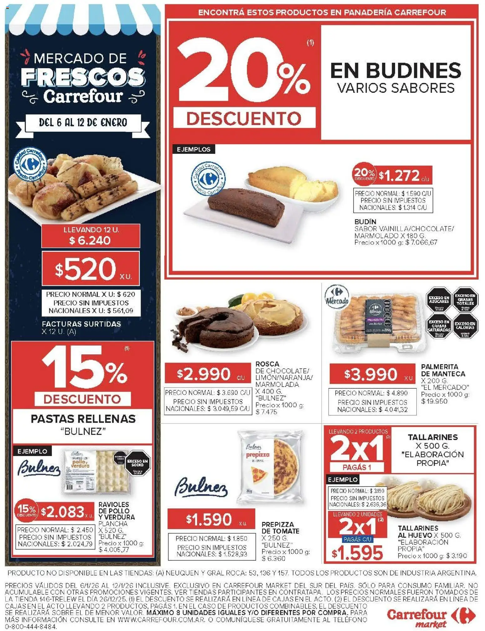Carrefour ofertas │ válido desde el 06.01.2026 | Página: 53 | Productos: Panadería, Sobre, Pollo, Ravioles