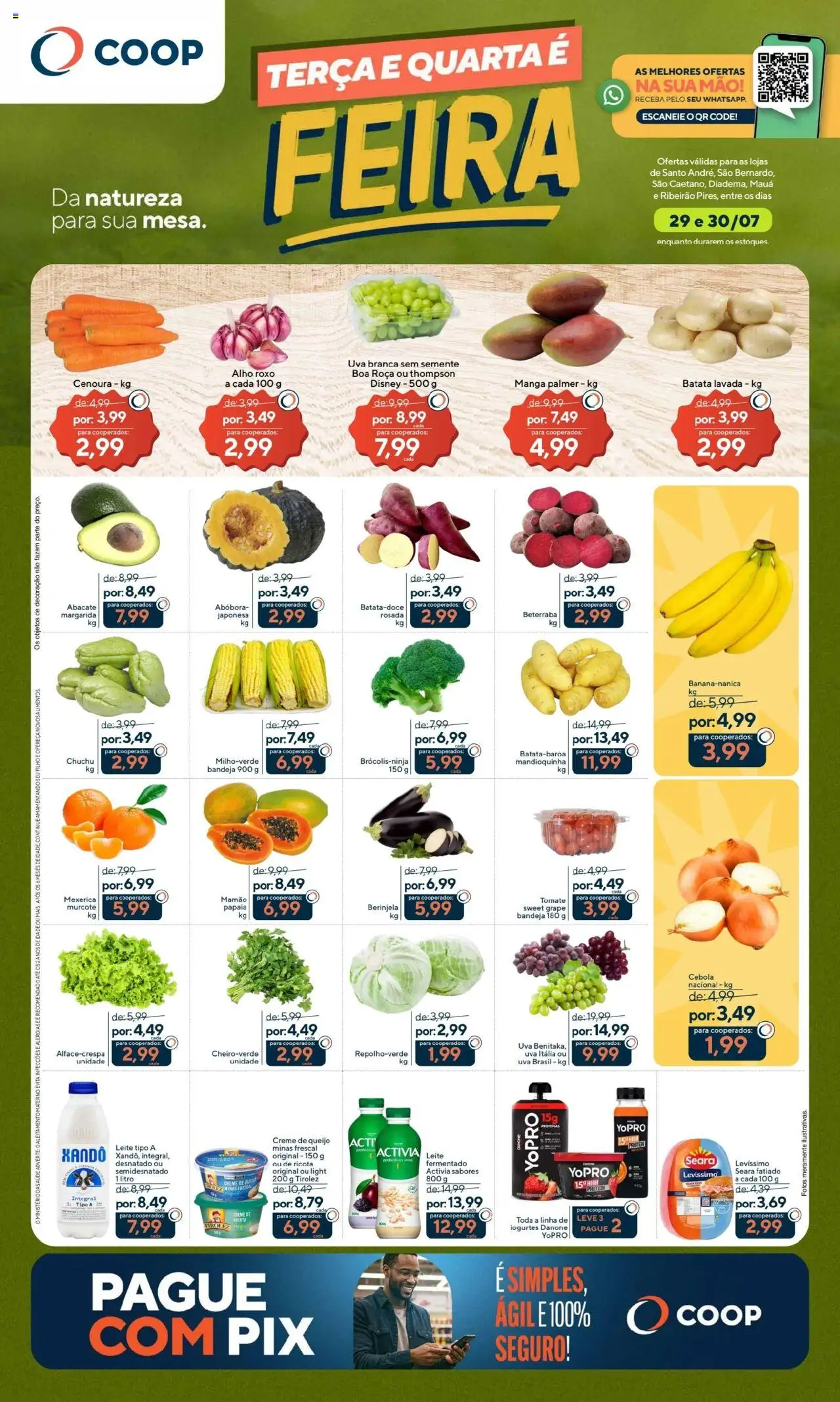 Coop Folheto - válido de 29.07.2025 | Página: 1 | Produtos: Abóbora, Beterraba, Cenoura, Mamão