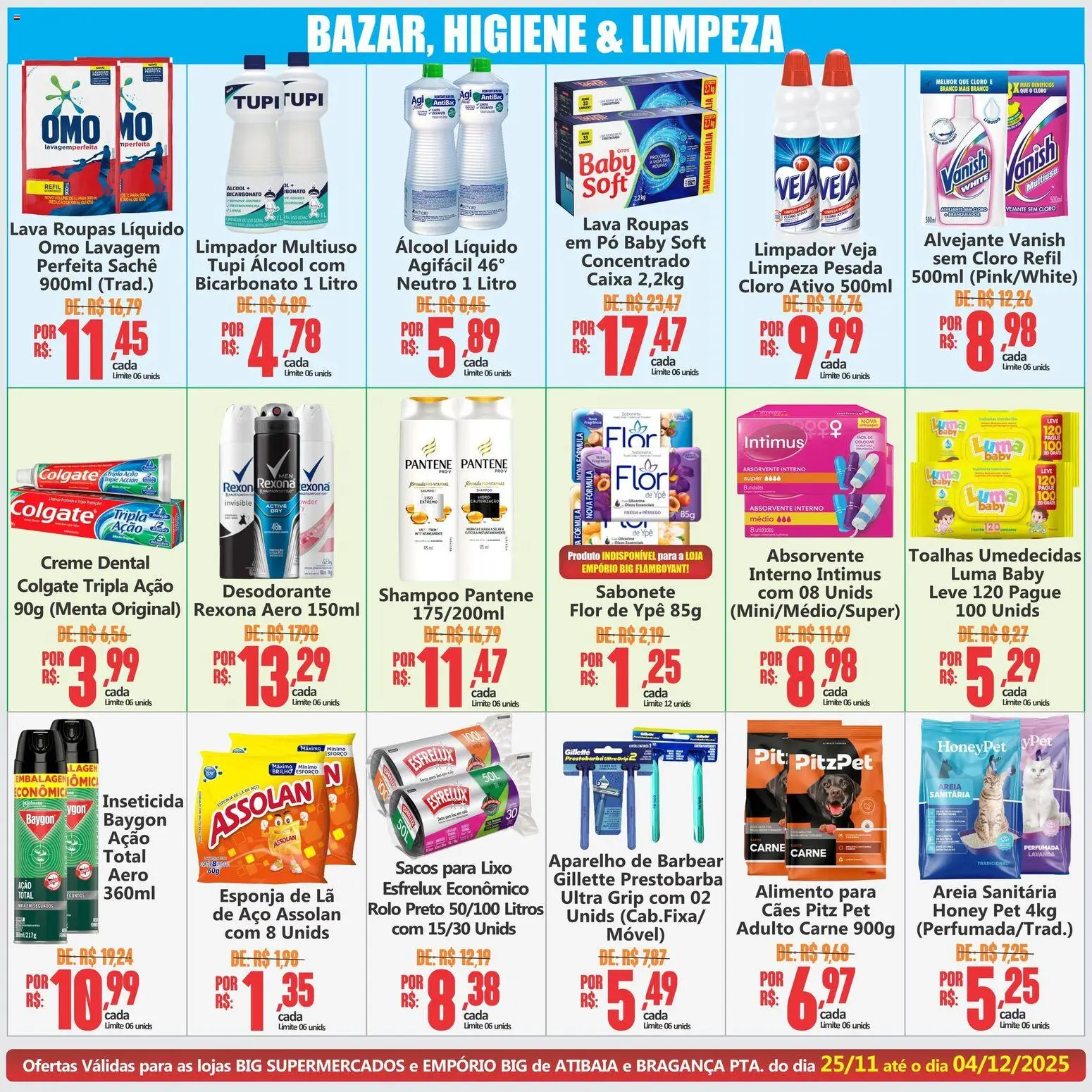 Big Supermercados Folheto - válido de 25.11.2025 | Página: 6 | Produtos: Areia, Limpador multiuso, Caixa, Aparelho de barbear