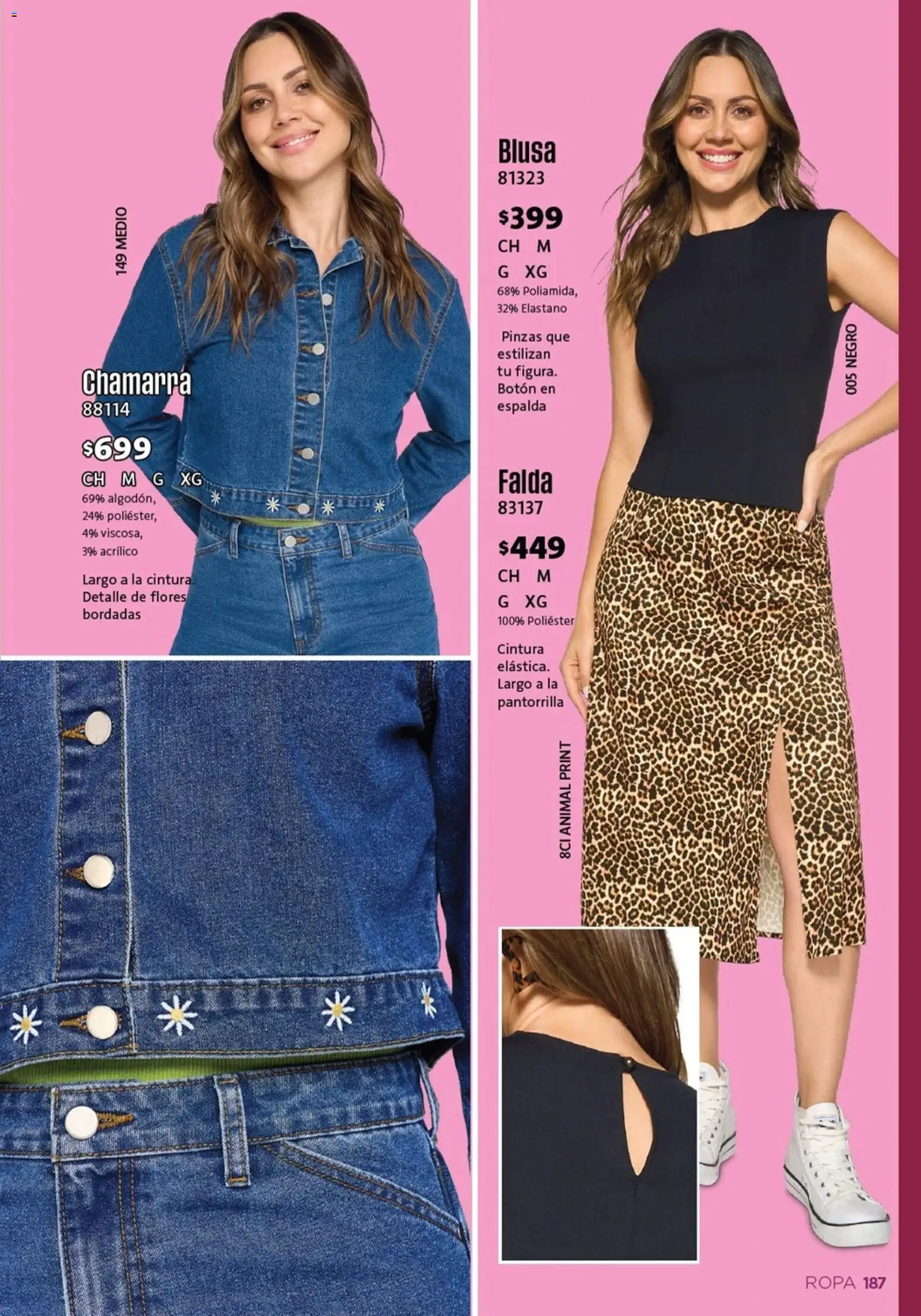 Nuevas ofertas de Ilusión válidas en toda la República Mexicana desde el 01.03.2026. ¡Encuentra las mejores ofertas en Ilusión catálogo Primavera! | Página: 189 | Productos: Blusa, Chamarra, Ropa, Falda