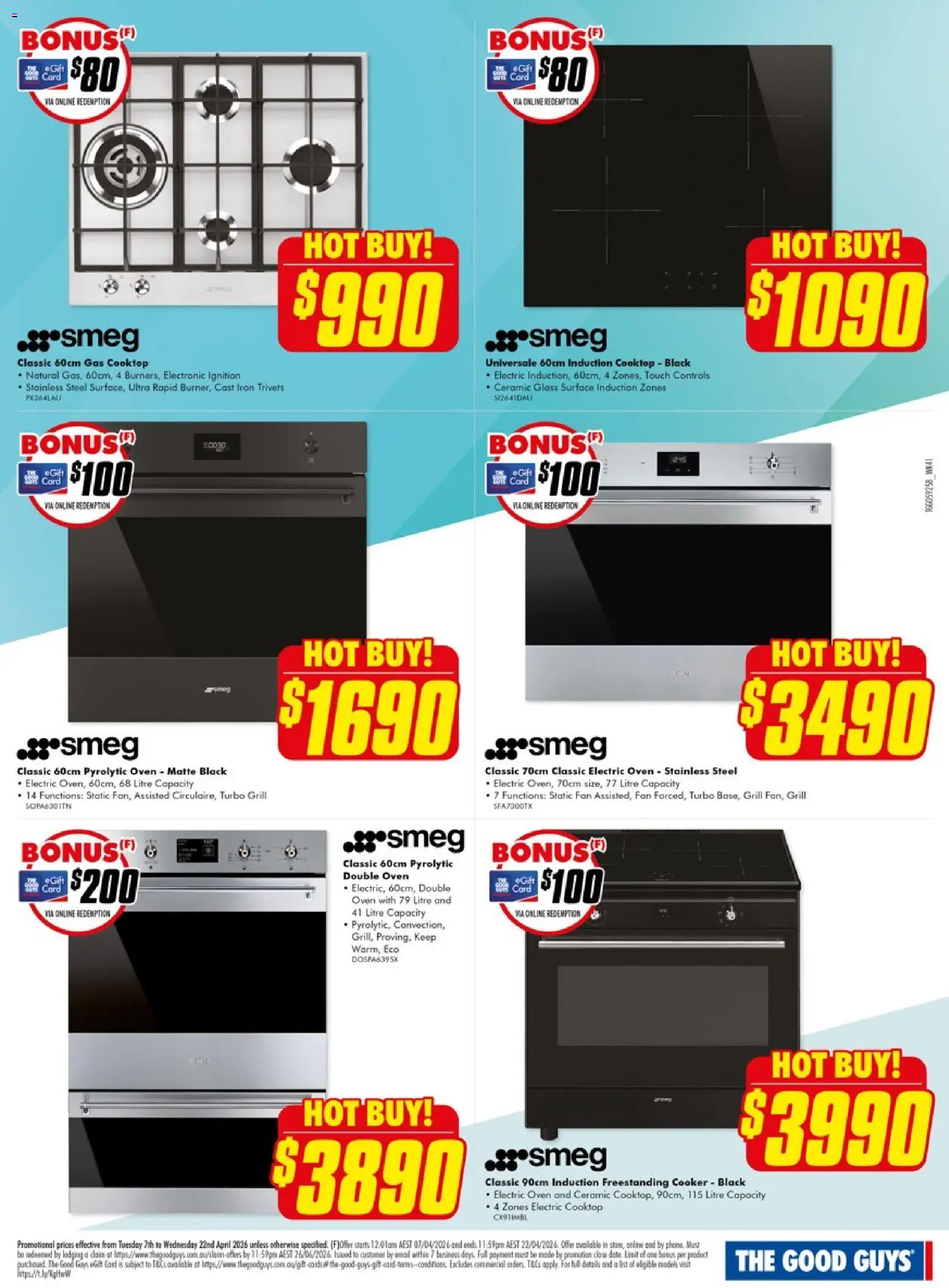 The Good Guys catalogue - valid from 06.04.2026 | Page: 12 | Products: Oven, Cooktop, Grill, Iron