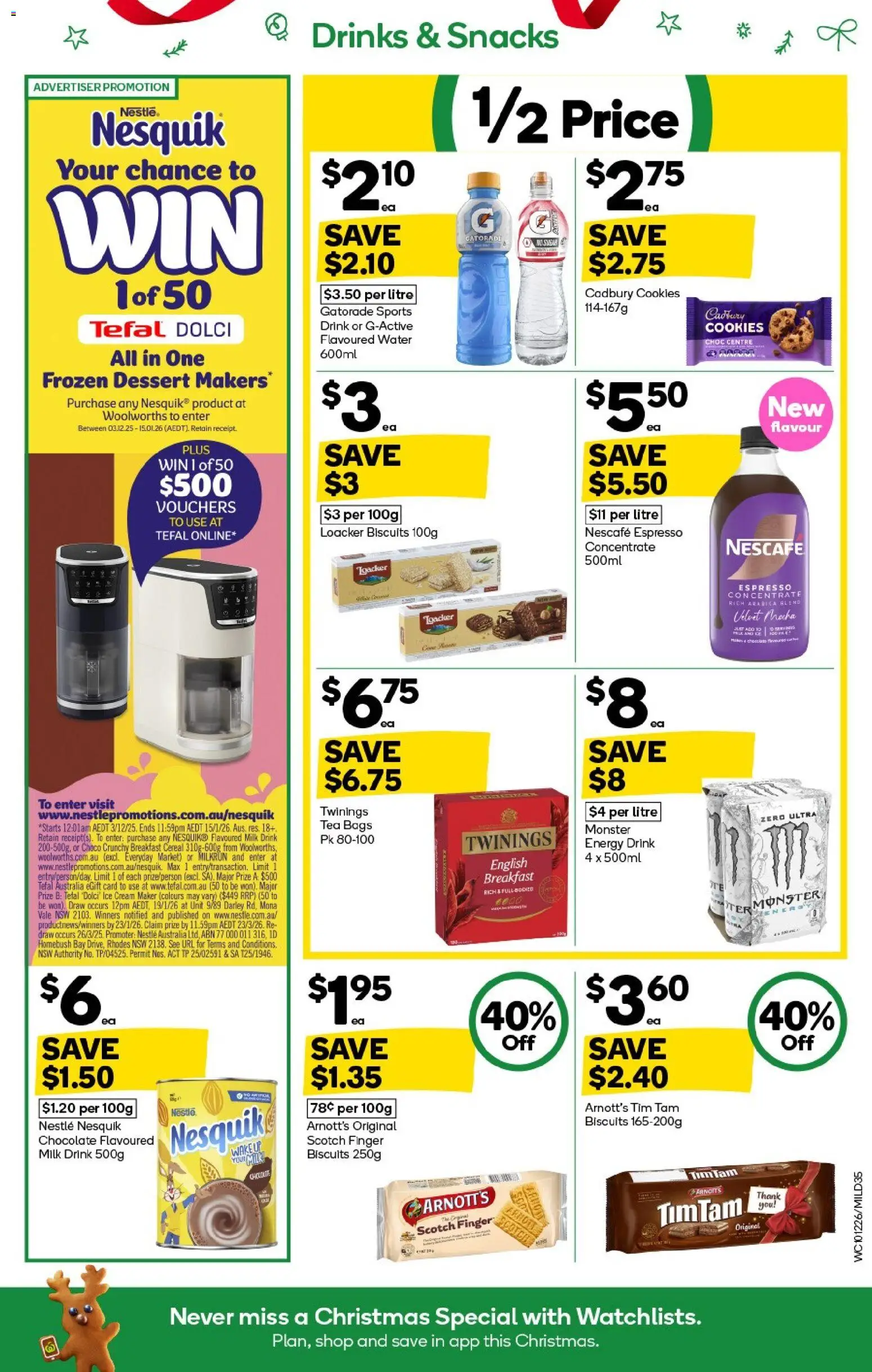 Woolworths catalogue - valid from 10.12.2025 | Page: 35 | Products: Milk, Chocolate, Ice cream, Nescafe