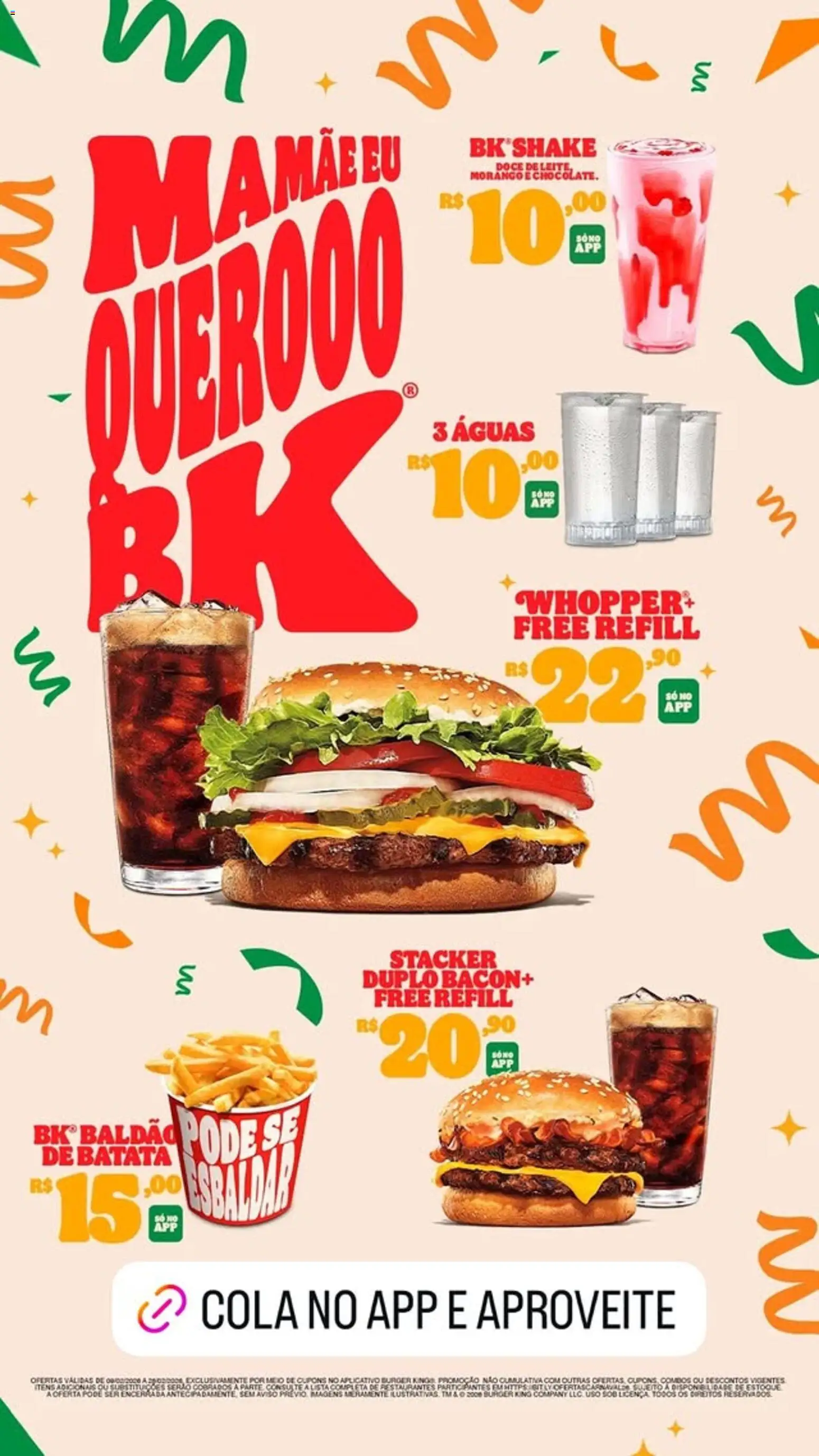 Burger King Folheto - válido de 10.03.2026 | Página: 2 | Produtos: Cola, Batata