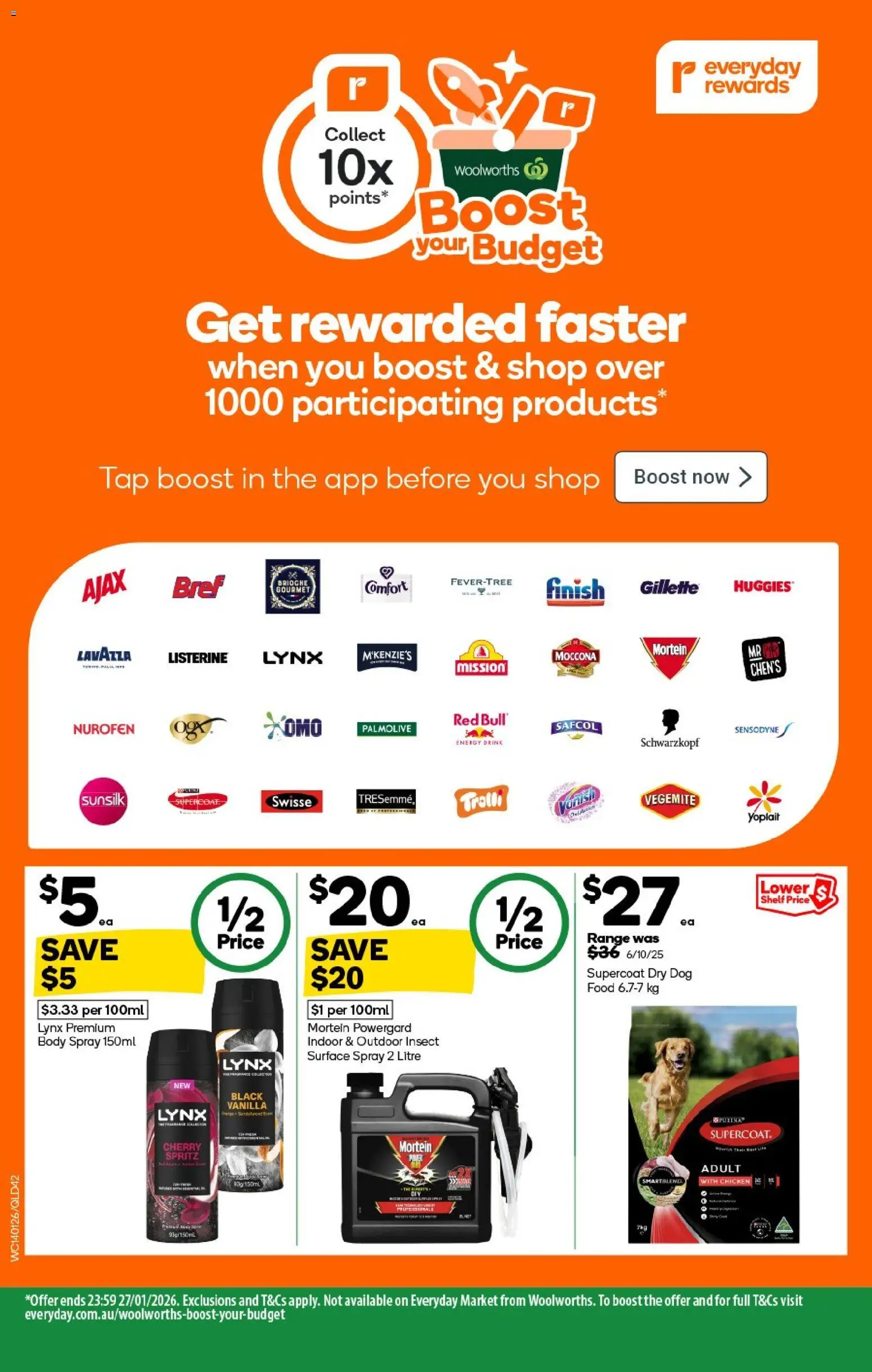 Woolworths catalogue - valid from 14.01.2026 | Page: 42 | Products: Shelf, Energy drink, Dog food, Moccona
