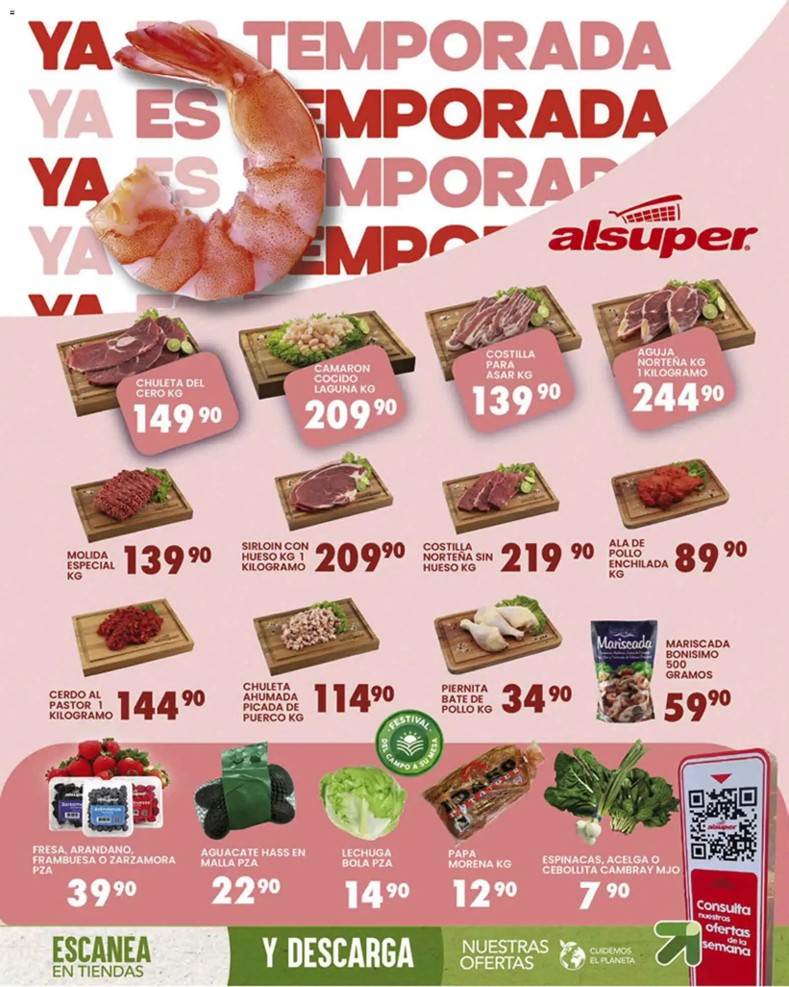Nuevas ofertas de Alsuper válidas en toda la República Mexicana desde el 03.04.2026. ¡Encuentra las mejores ofertas en Alsuper folleto! | Página: 8 | Productos: Pollo, Lechuga, Aguacate, Malla