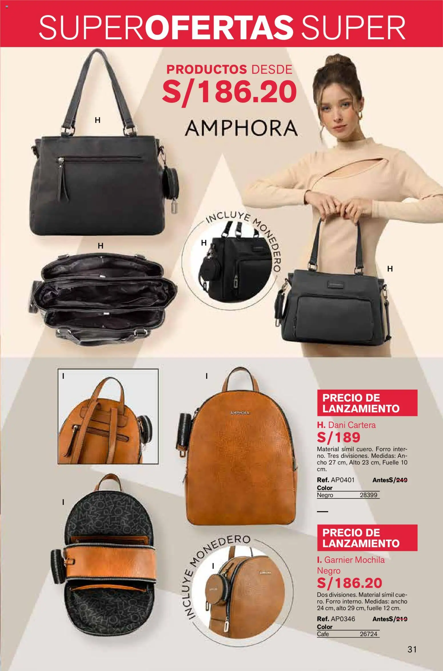 Catálogo Leonisa válido desde 06.03.2026 | Página: 31 | Productos: Café, Mochila