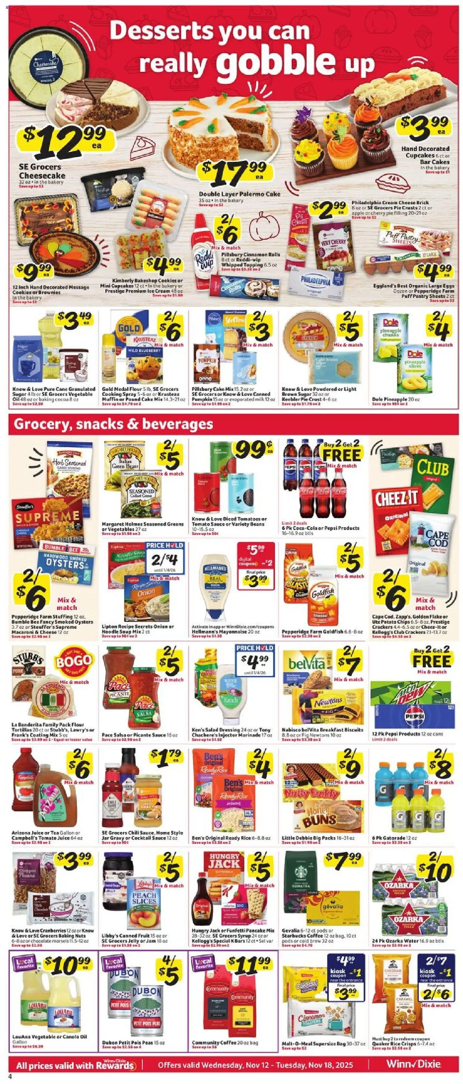 Winn Dixie Weekly Ad - valid from 12.11.2025 | Page: 5 | Products: Pork, Tea, Nuts, Onion