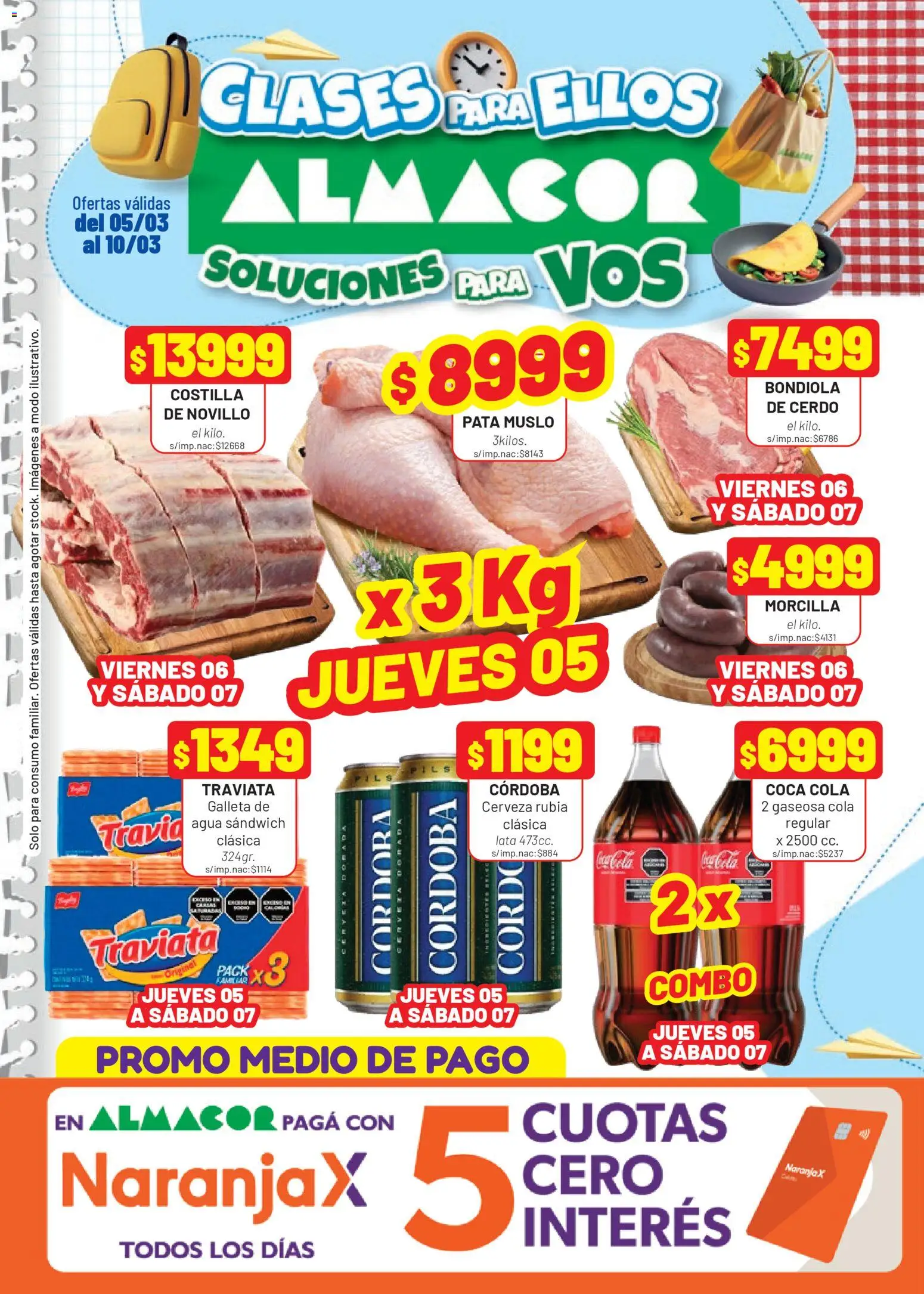 Almacor catálogo │ válido desde el 05.03.2026 | Página: 1 | Productos: Gaseosa, Agua, Morcilla, Cerveza