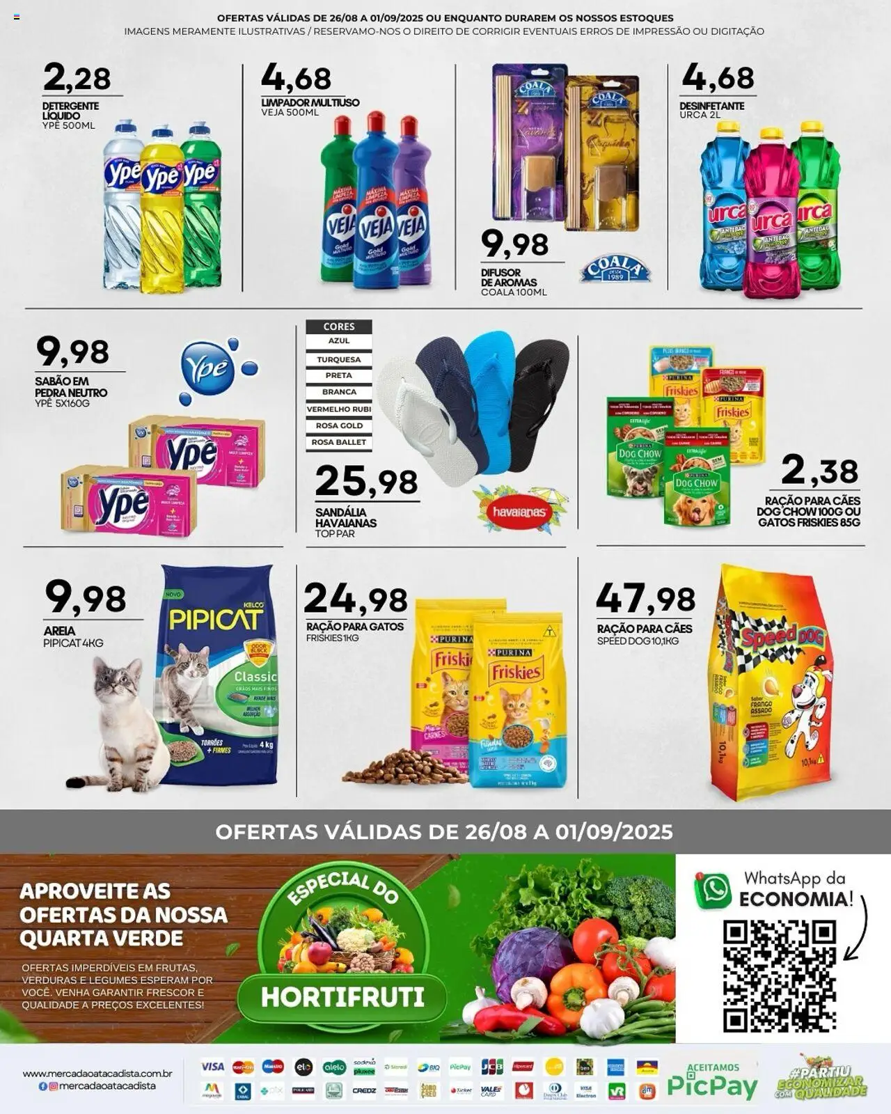 Mercadão Atacadista Folheto - válido de 26.08.2025 | Página: 12 | Produtos: Limpador multiuso, Sabão, Detergente, Frango