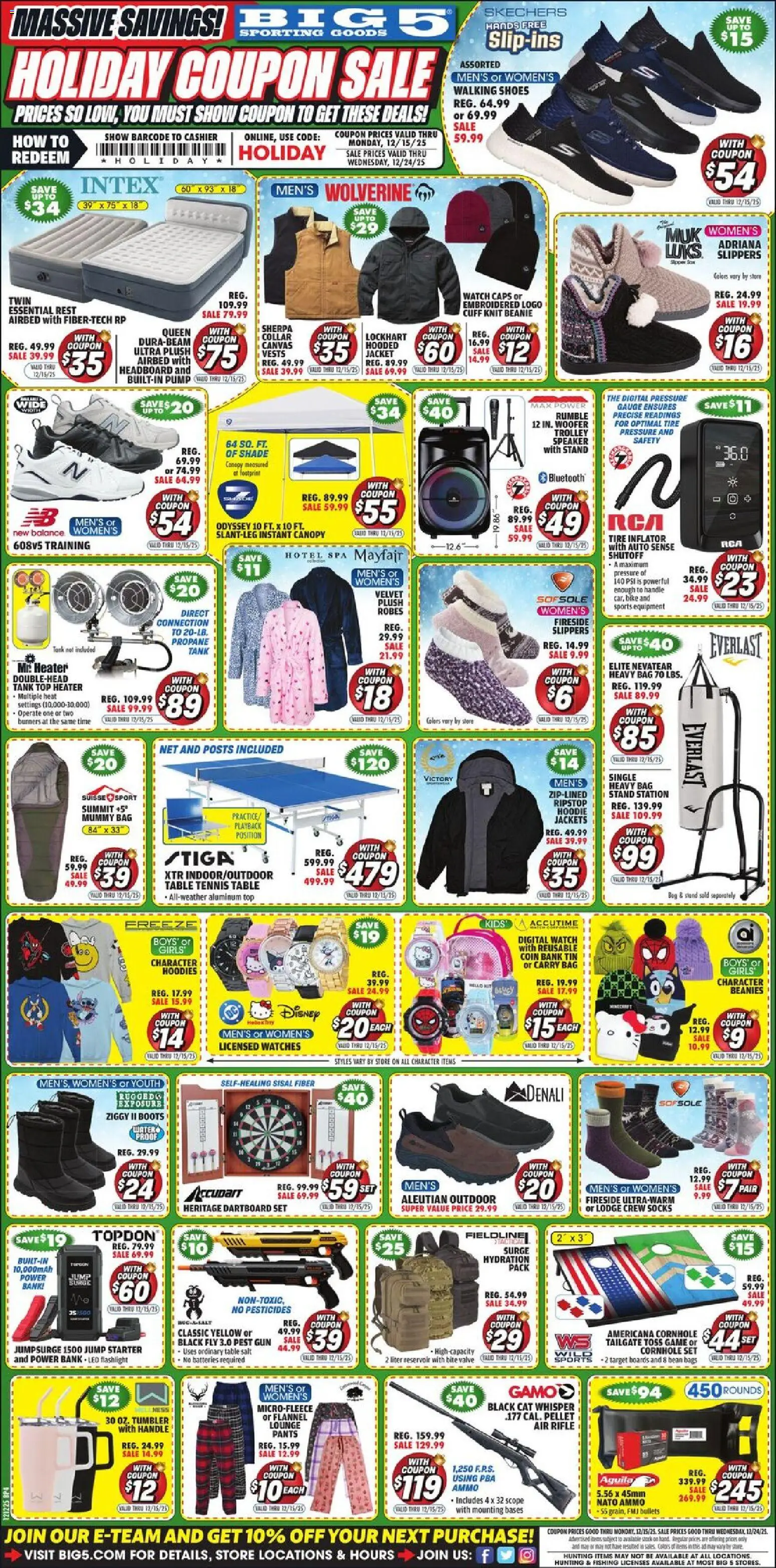 Big 5 Sporting Goods Weekly Ad - valid from 12.12.2025 | Page: 3 | Products: Hoodie, Pants, Starter, Watch