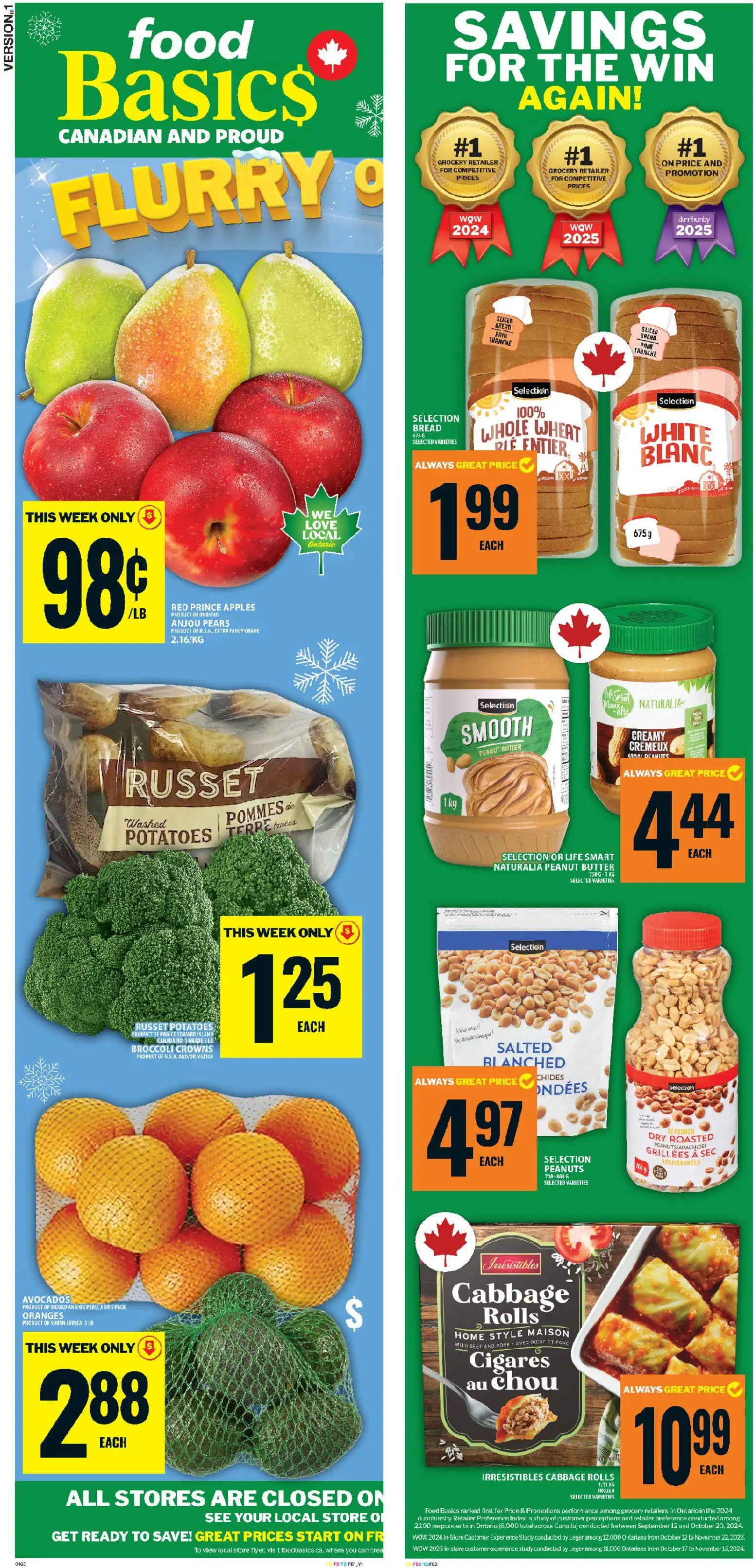 Food Basics flyer valid from 01.01.2026 | Page: 2 | Products: Beef, Potatoes, Bread, Oranges