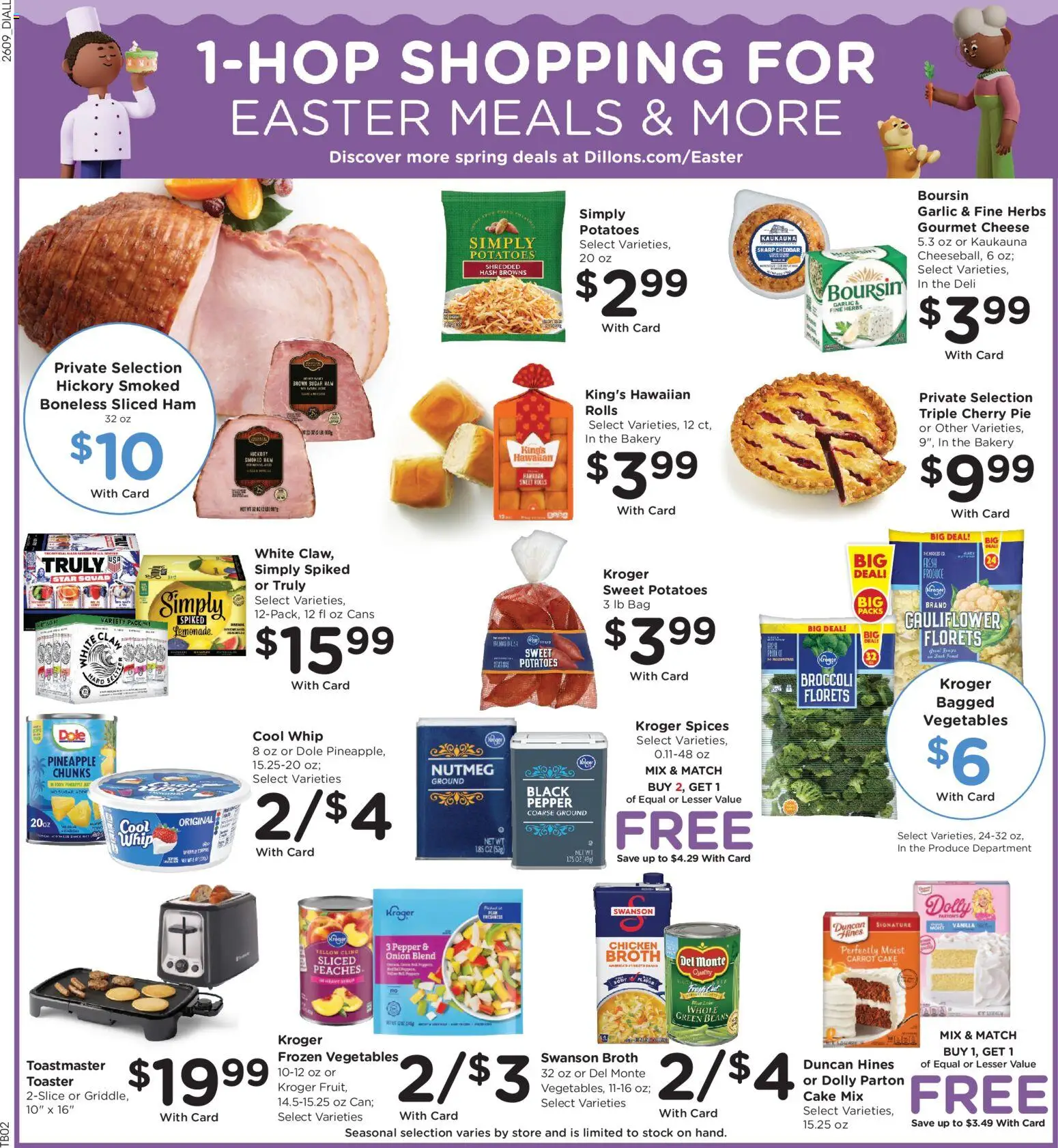 Dillons Weekly Ad - KS - valid from 01.04.2026 | Page: 4 | Products: Spices, Vegetables, Cherry Pie, Cauliflower