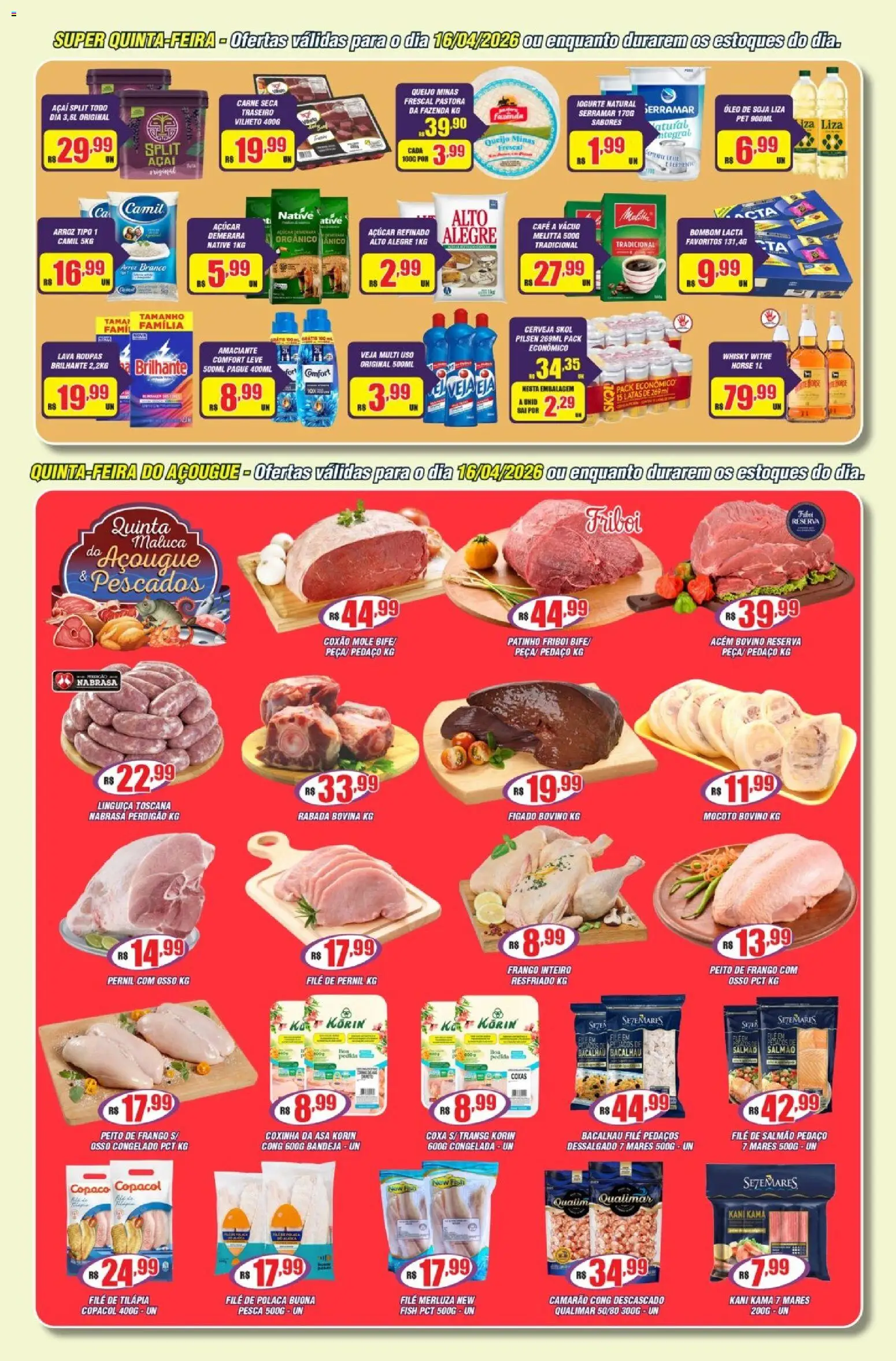 Violeta Supermercados Folheto - válido de 14.04.2026 | Página: 3 | Produtos: Pernil, Camarão, Açúcar, File de polaca