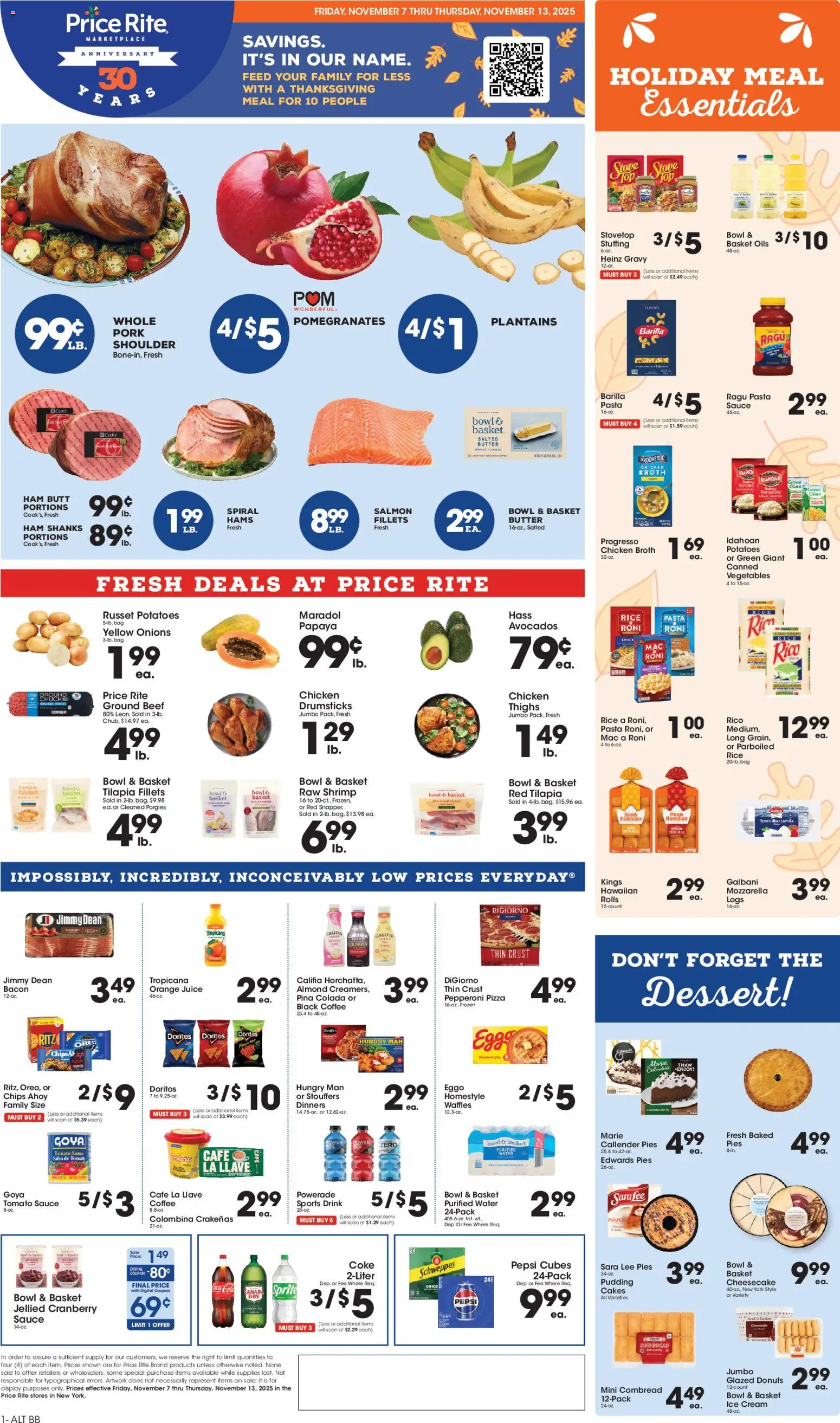 Price Rite Weekly Ad - valid from 07.11.2025 | Page: 1 | Products: Butter, Coffee, Rice, Bag