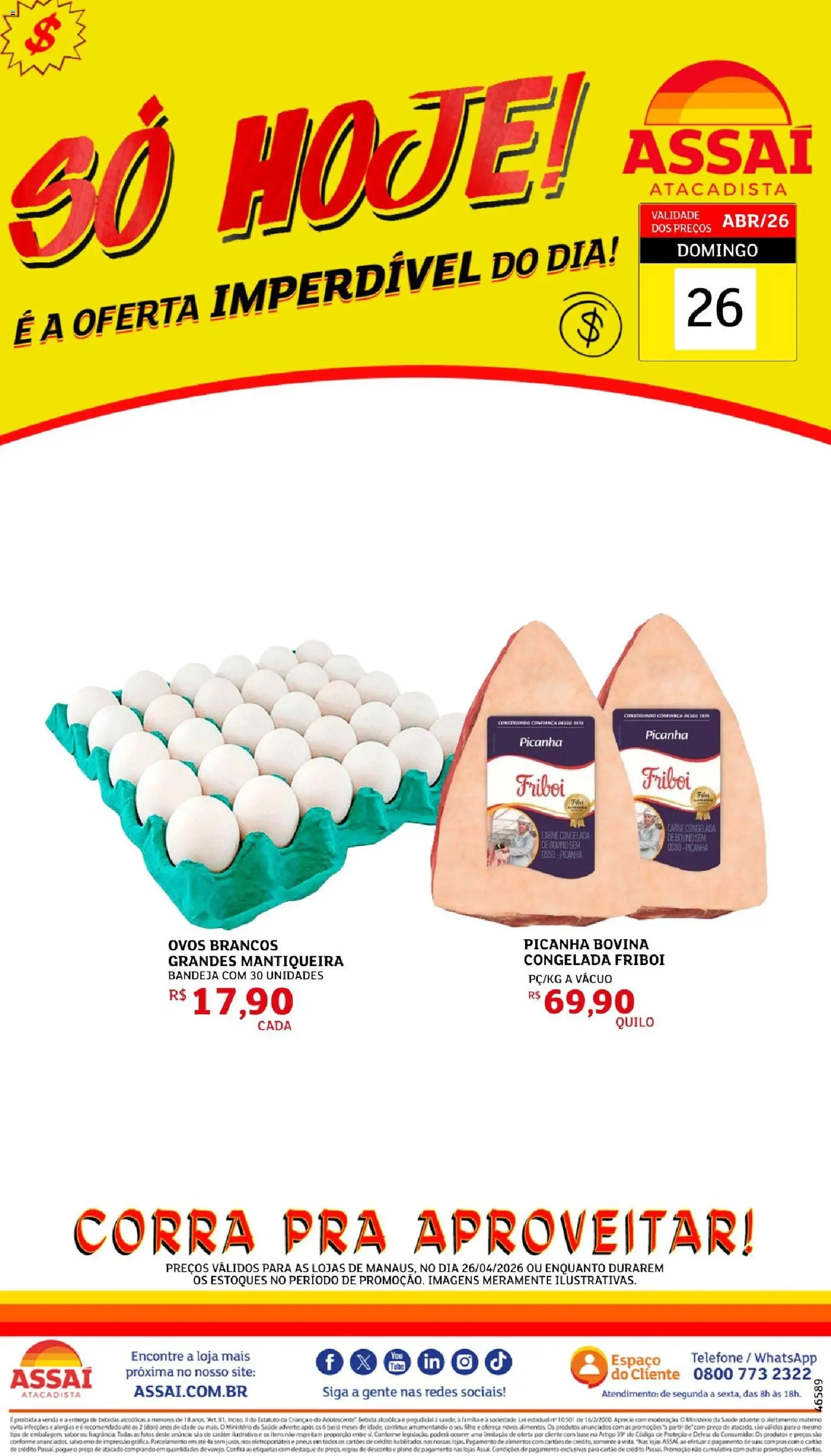 Assaí Atacadista Folheto - válido de 26.04.2026 | Página: 1