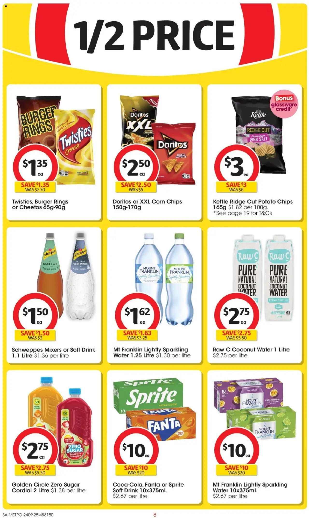 Coles catalogue - valid from 24.09.2025 | Page: 8 | Products: Cheese, Ginger, Glassware, Passionfruit