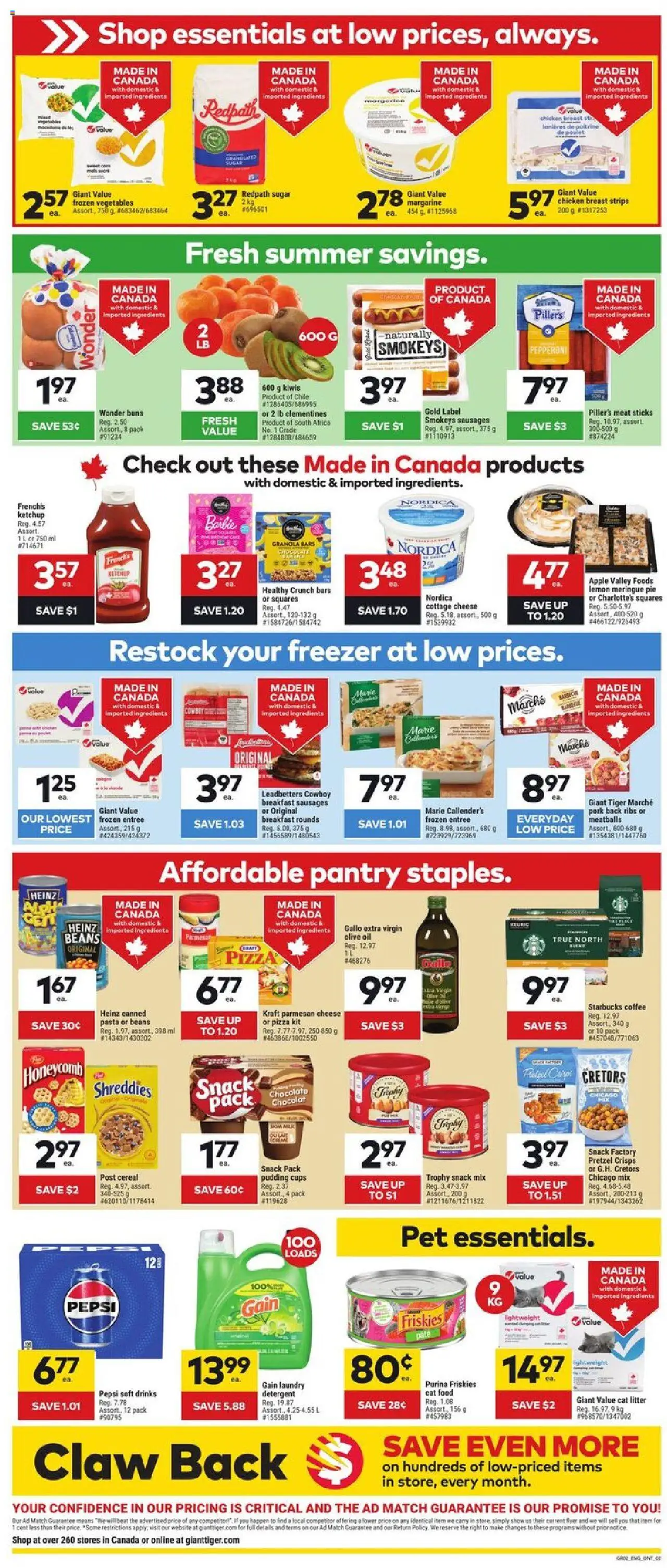 Giant Tiger flyer valid from 13.08.2025 | Page: 2 | Products: Ketchup, Cottage cheese, Freezer, Pizza