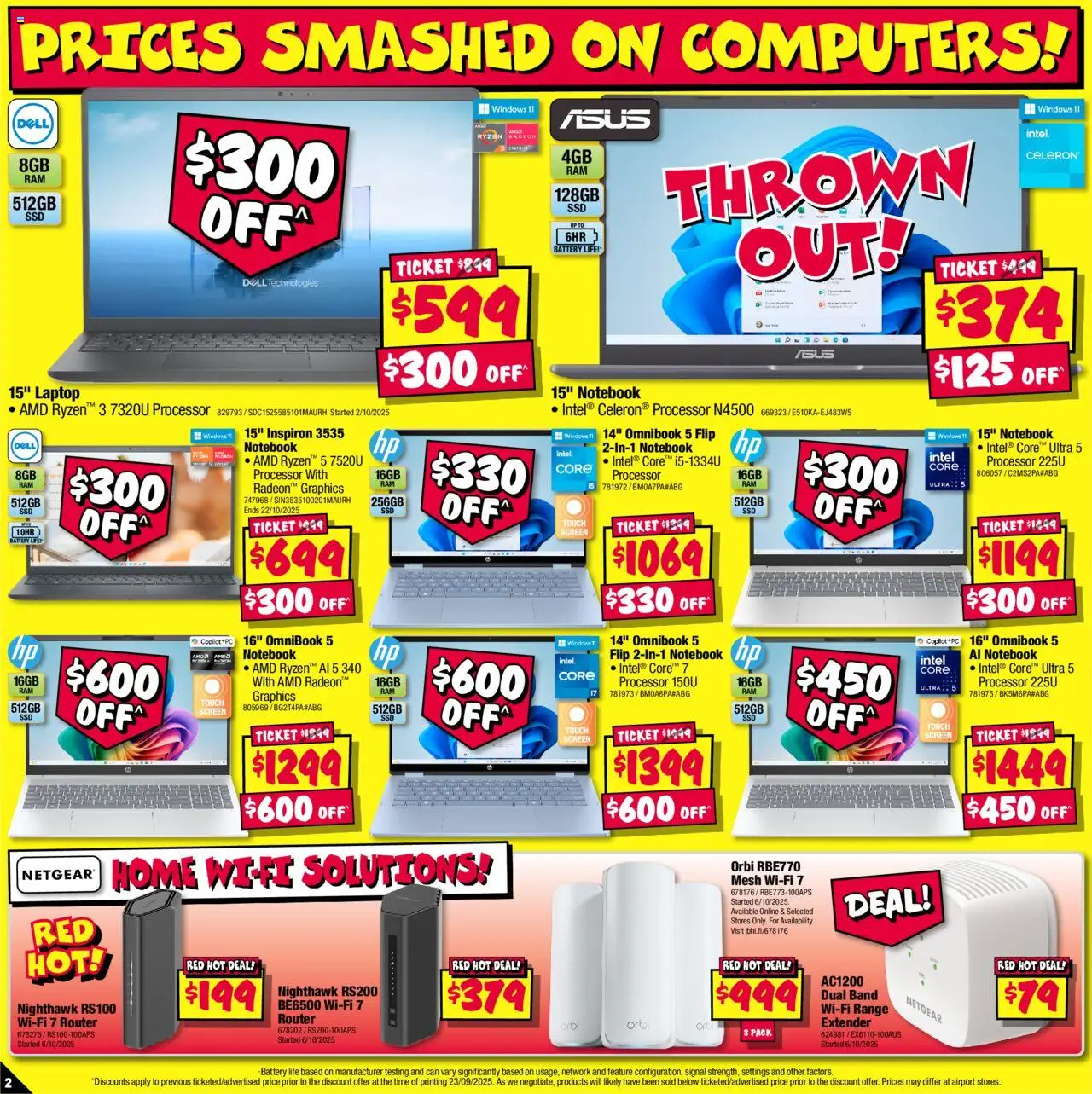 JB Hi-Fi catalogue - valid from 09.10.2025 | Page: 2 | Products: Battery, Notebook, Laptop, Screen