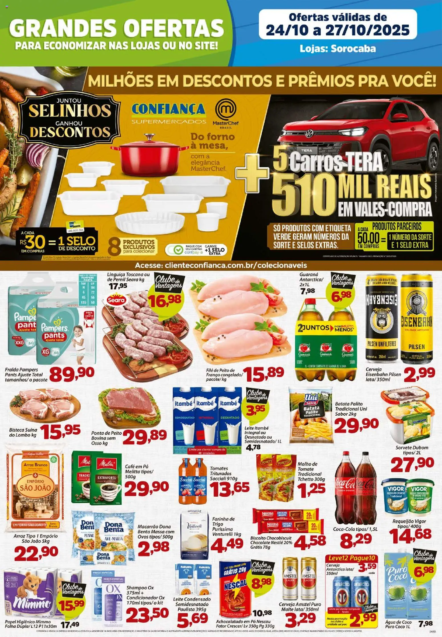 Confiança Folheto - válido de 24.10.2025 | Página: 1 | Produtos: Nescau, Pernil, Batata, Requeijão