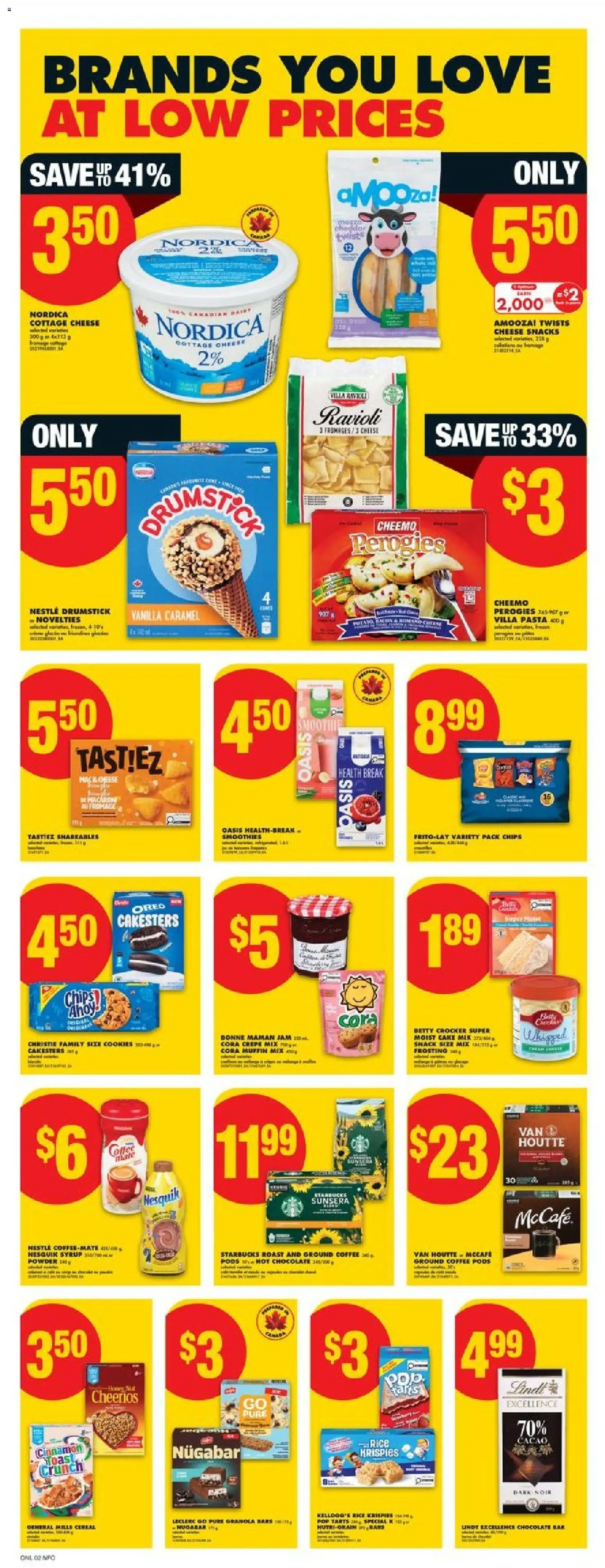 No Frills flyer valid from 15.01.2026 | Page: 8 | Products: Pasta, Cookies, Cottage cheese, Cheese